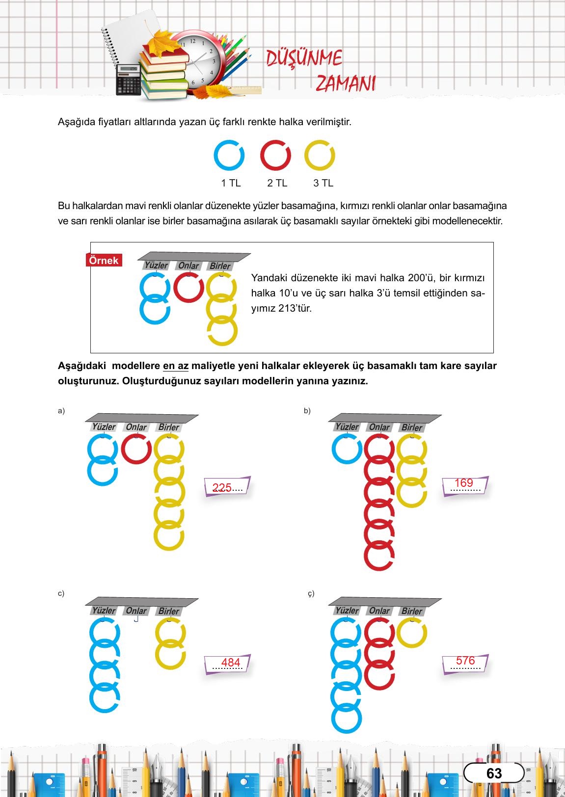 8. Sınıf Meb Yayınları Matematik Ders Kitabı Sayfa 63 Cevapları