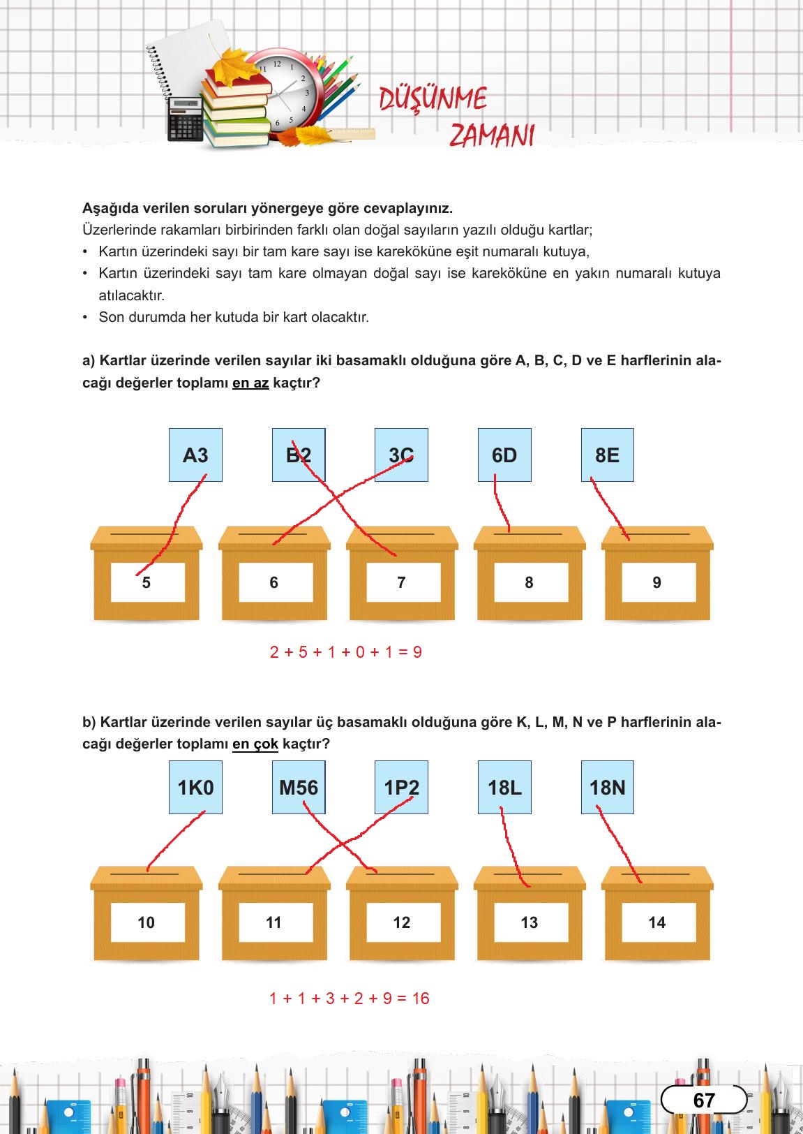 8. Sınıf Meb Yayınları Matematik Ders Kitabı Sayfa 67 Cevapları 8. Sınıf Meb Yayınları Matematik Ders Kitabı Sayfa 67 Cevapları