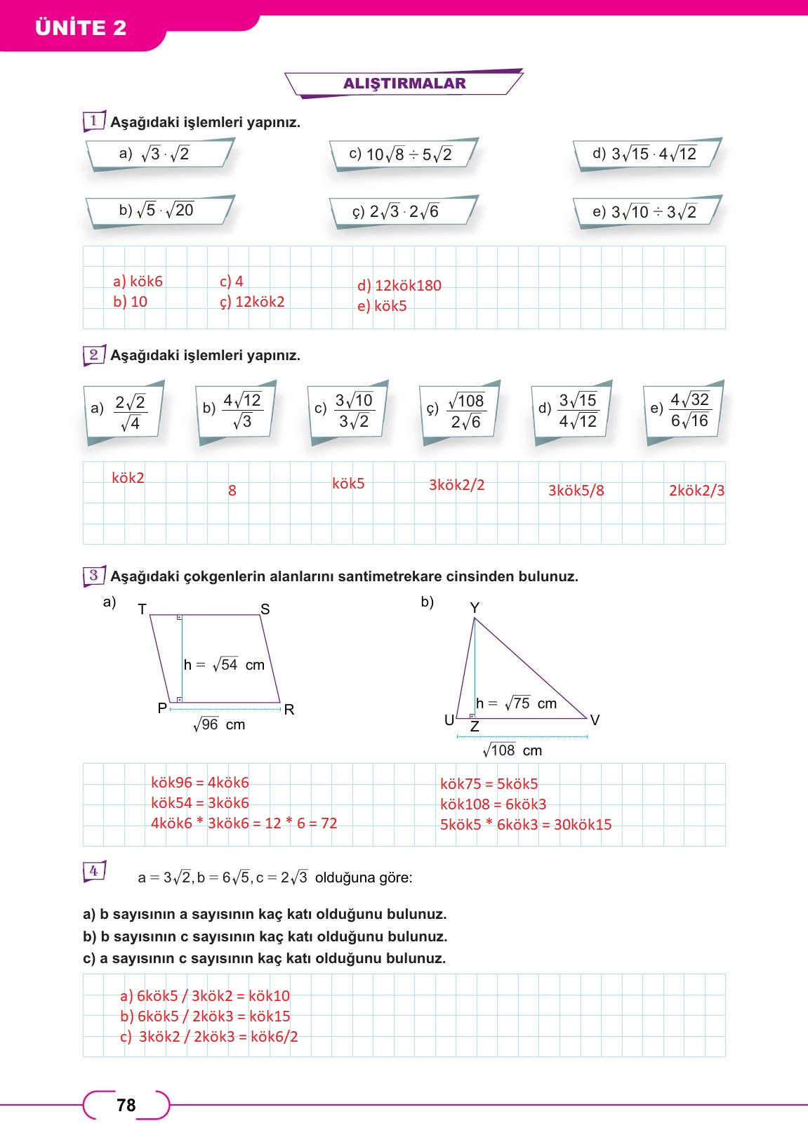 8. Sınıf Meb Yayınları Matematik Ders Kitabı Sayfa 78 Cevapları 8. Sınıf Meb Yayınları Matematik Ders Kitabı Sayfa 78 Cevapları