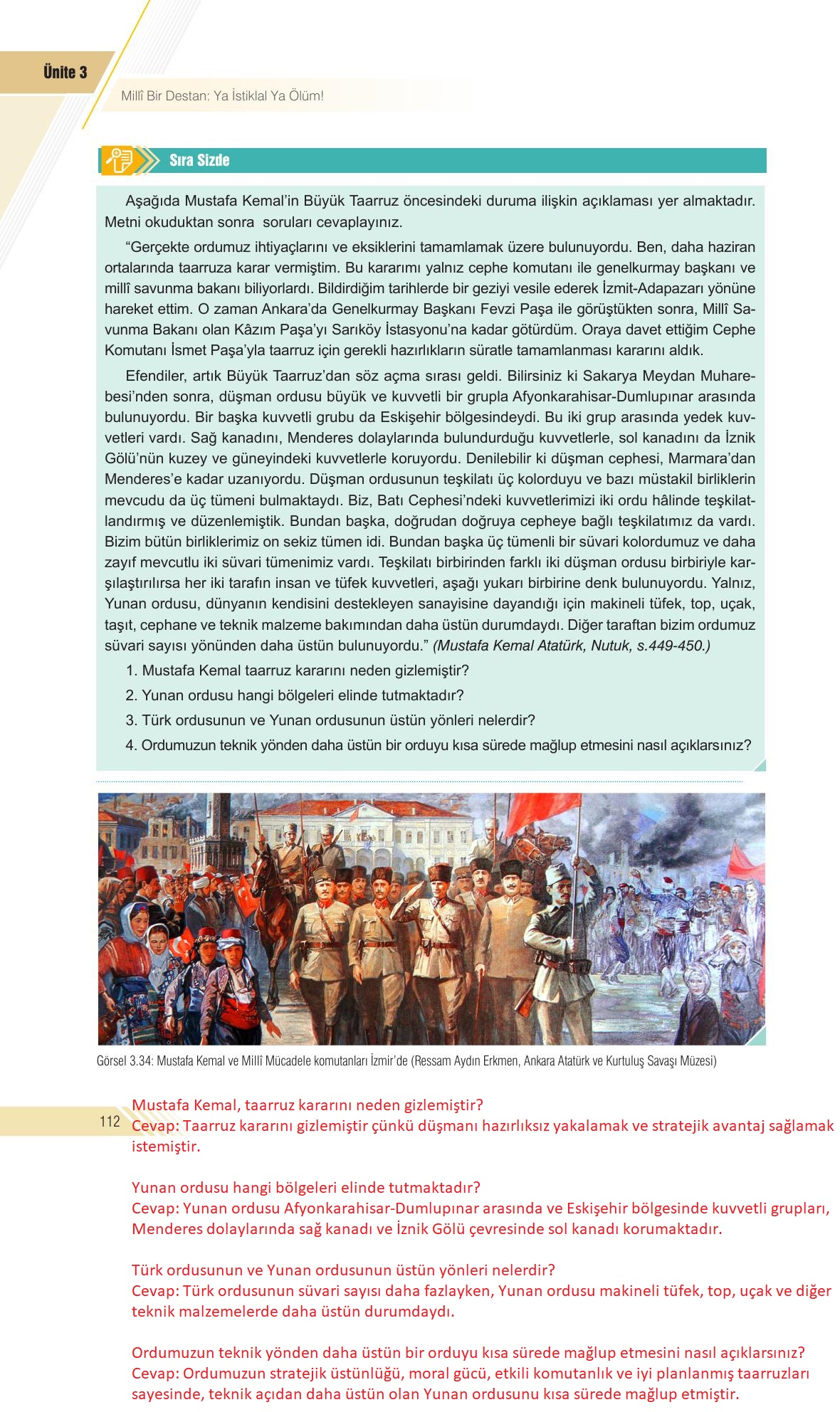 8. Sınıf Sek Yayınları İnkılap Tarihi Ve Atatürkçülük Ders Kitabı Sayfa 112 Cevapları 8. Sınıf Sek Yayınları İnkılap Tarihi Ve Atatürkçülük Ders Kitabı Sayfa 112 Cevapları