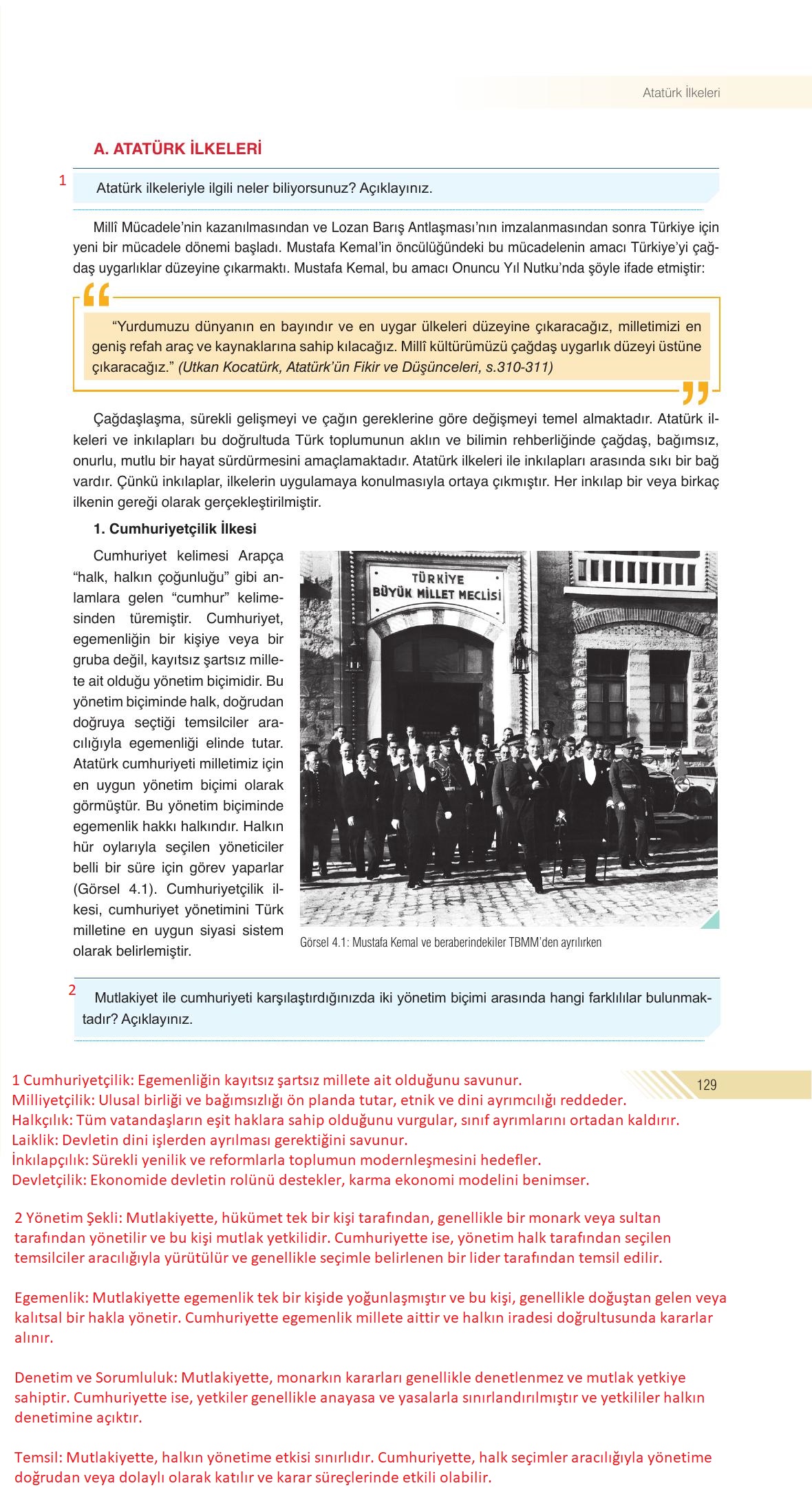 8. Sınıf Sek Yayınları İnkılap Tarihi Ve Atatürkçülük Ders Kitabı Sayfa 129 Cevapları 8. Sınıf Sek Yayınları İnkılap Tarihi Ve Atatürkçülük Ders Kitabı Sayfa 129 Cevapları