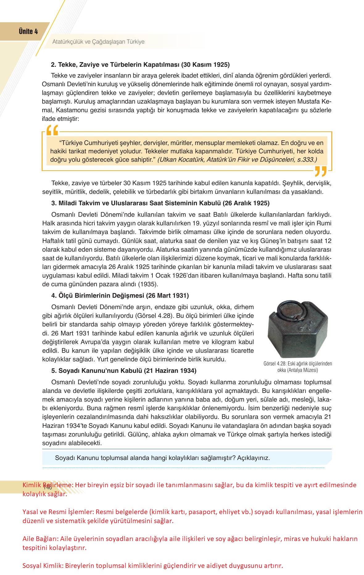 8. Sınıf Sek Yayınları İnkılap Tarihi Ve Atatürkçülük Ders Kitabı Sayfa 146 Cevapları