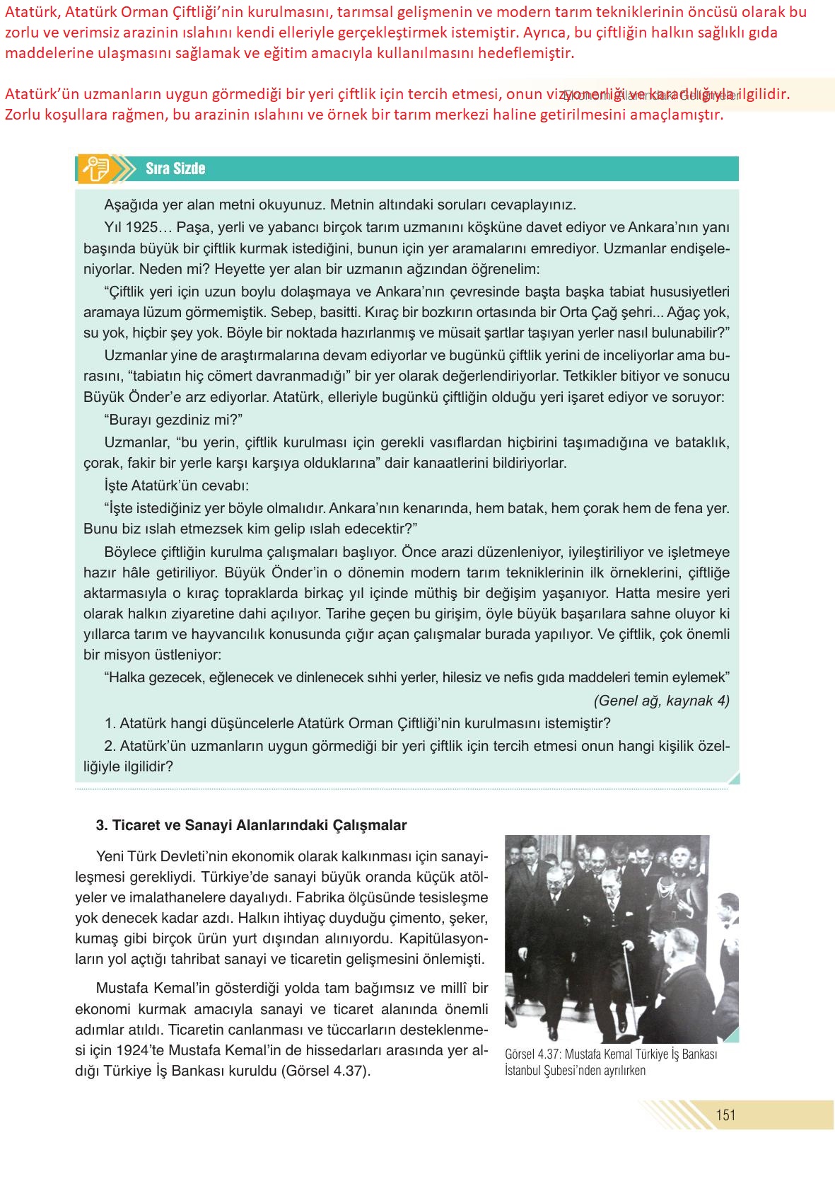 8. Sınıf Sek Yayınları İnkılap Tarihi Ve Atatürkçülük Ders Kitabı Sayfa 151 Cevapları 8. Sınıf Sek Yayınları İnkılap Tarihi Ve Atatürkçülük Ders Kitabı Sayfa 151 Cevapları
