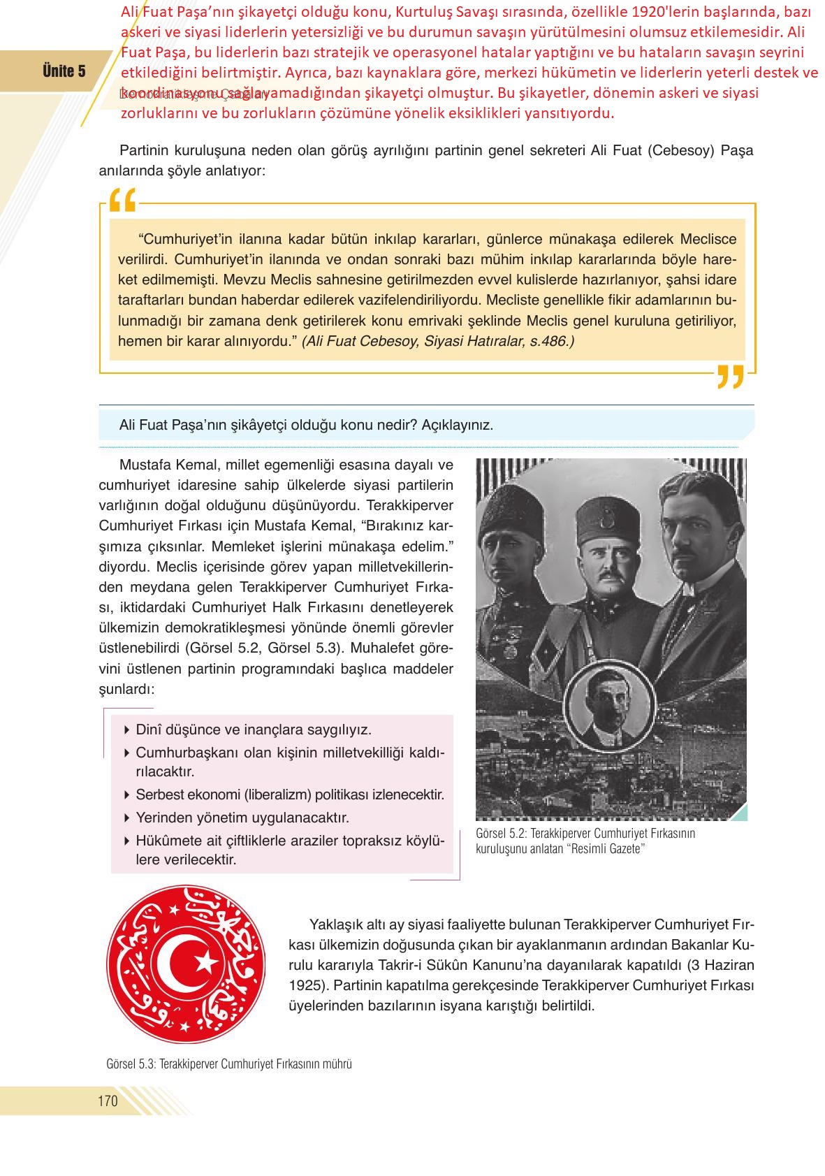 8. Sınıf Sek Yayınları İnkılap Tarihi Ve Atatürkçülük Ders Kitabı Sayfa 170 Cevapları 8. Sınıf Sek Yayınları İnkılap Tarihi Ve Atatürkçülük Ders Kitabı Sayfa 170 Cevapları