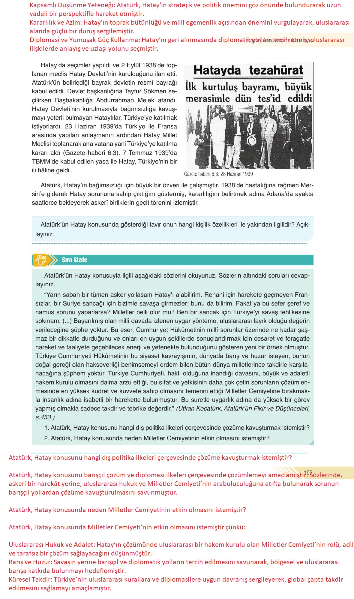8. Sınıf Sek Yayınları İnkılap Tarihi Ve Atatürkçülük Ders Kitabı Sayfa 193 Cevapları 8. Sınıf Sek Yayınları İnkılap Tarihi Ve Atatürkçülük Ders Kitabı Sayfa 193 Cevapları