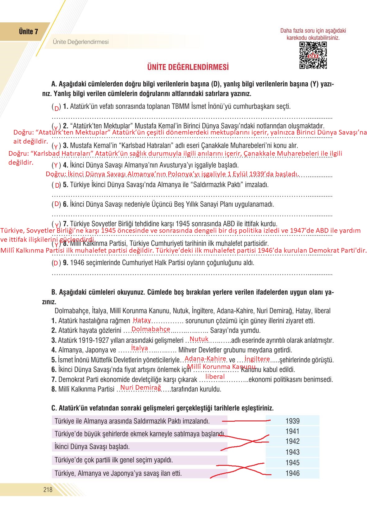 8. Sınıf Sek Yayınları İnkılap Tarihi Ve Atatürkçülük Ders Kitabı Sayfa 218 Cevapları 8. Sınıf Sek Yayınları İnkılap Tarihi Ve Atatürkçülük Ders Kitabı Sayfa 218 Cevapları