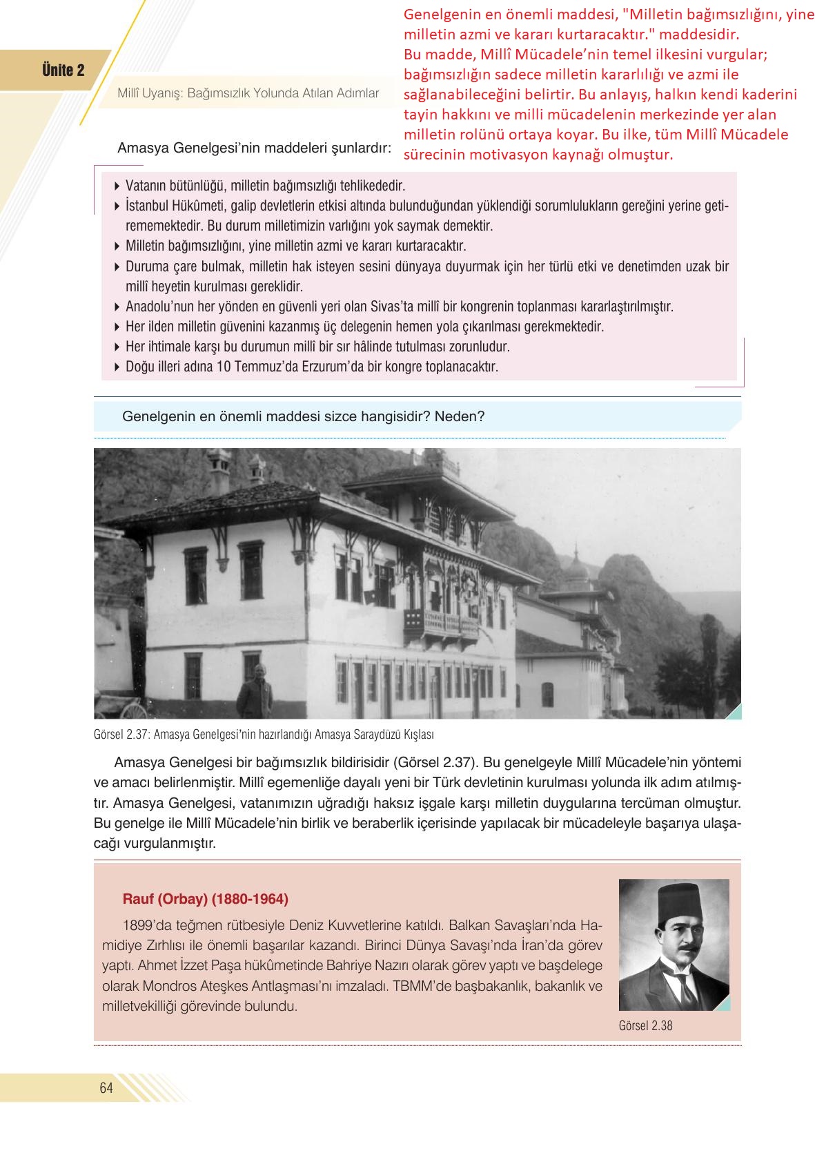 8. Sınıf Sek Yayınları İnkılap Tarihi Ve Atatürkçülük Ders Kitabı Sayfa 64 Cevapları 8. Sınıf Sek Yayınları İnkılap Tarihi Ve Atatürkçülük Ders Kitabı Sayfa 64 Cevapları