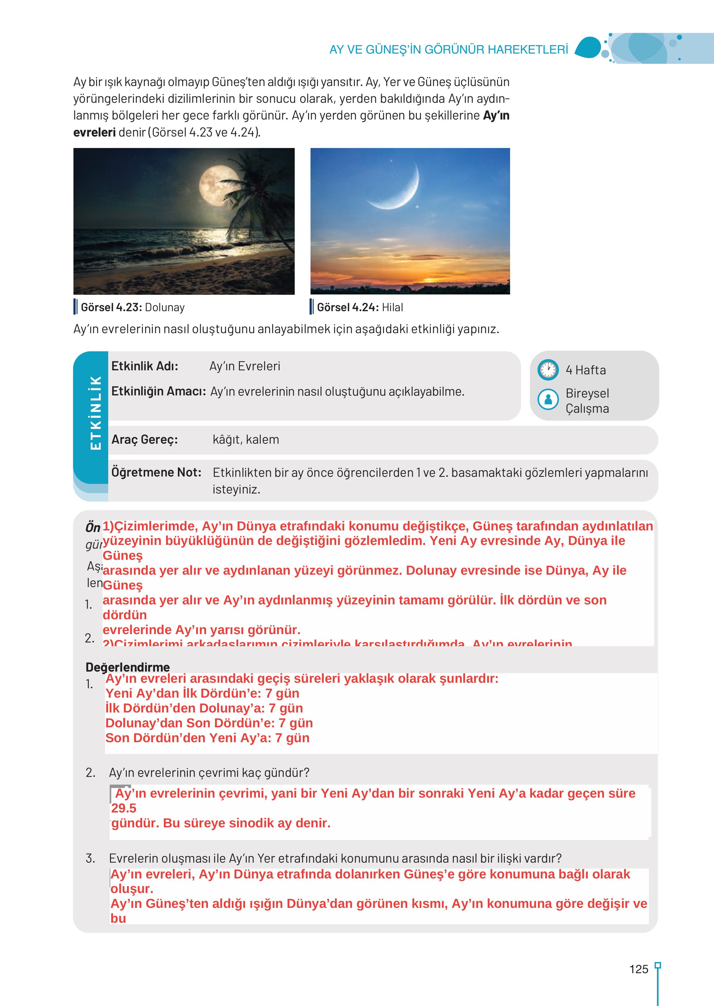 9-10-11-12. Sınıf Meb Yayınları Astronomi Ve Uzay Bilimleri Ders Kitabı Sayfa 125 Cevapları 9-10-11-12. Sınıf Meb Yayınları Astronomi Ve Uzay Bilimleri Ders Kitabı Sayfa 125 Cevapları
