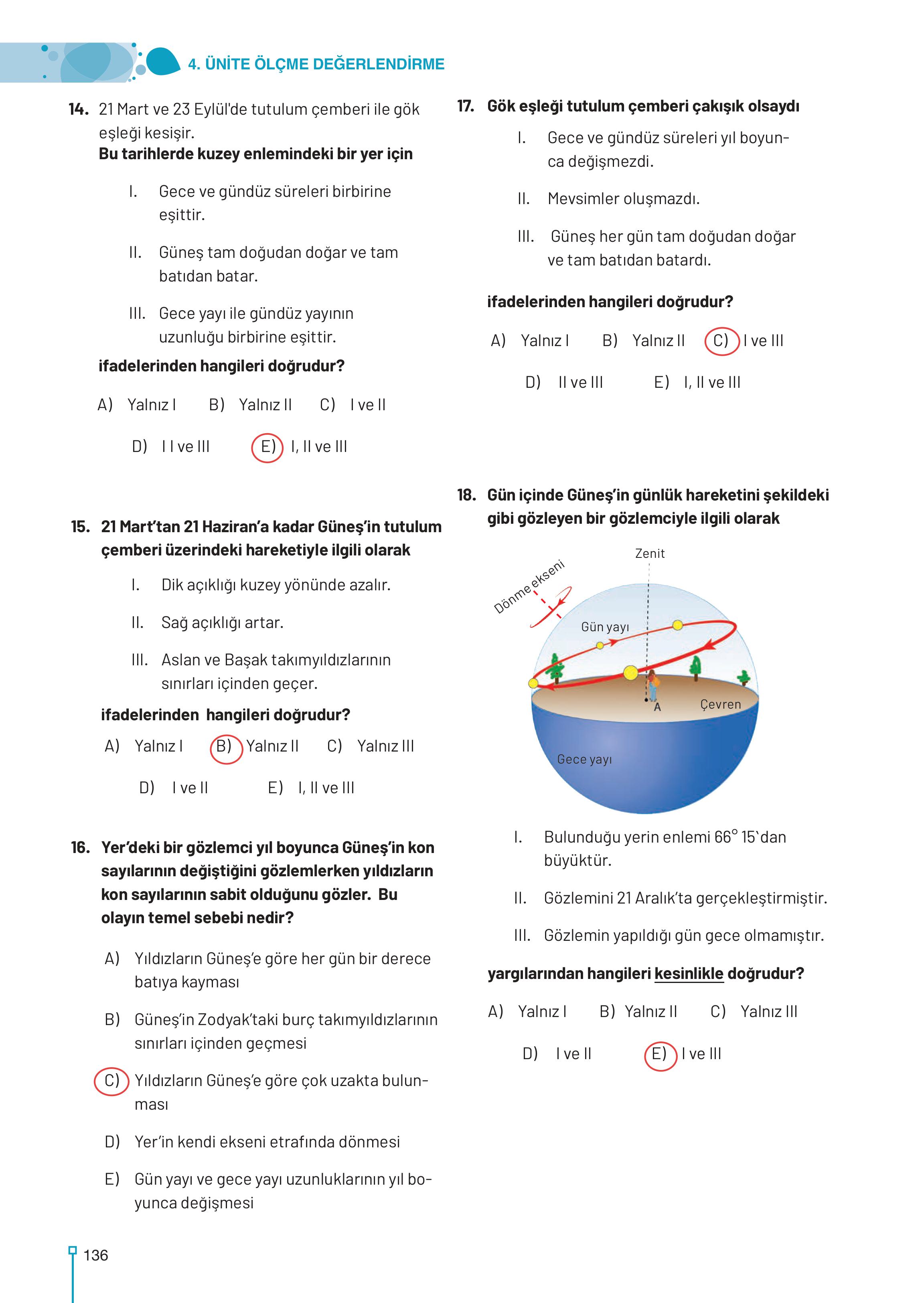 9-10-11-12. Sınıf Meb Yayınları Astronomi Ve Uzay Bilimleri Ders Kitabı Sayfa 136 Cevapları 9-10-11-12. Sınıf Meb Yayınları Astronomi Ve Uzay Bilimleri Ders Kitabı Sayfa 136 Cevapları