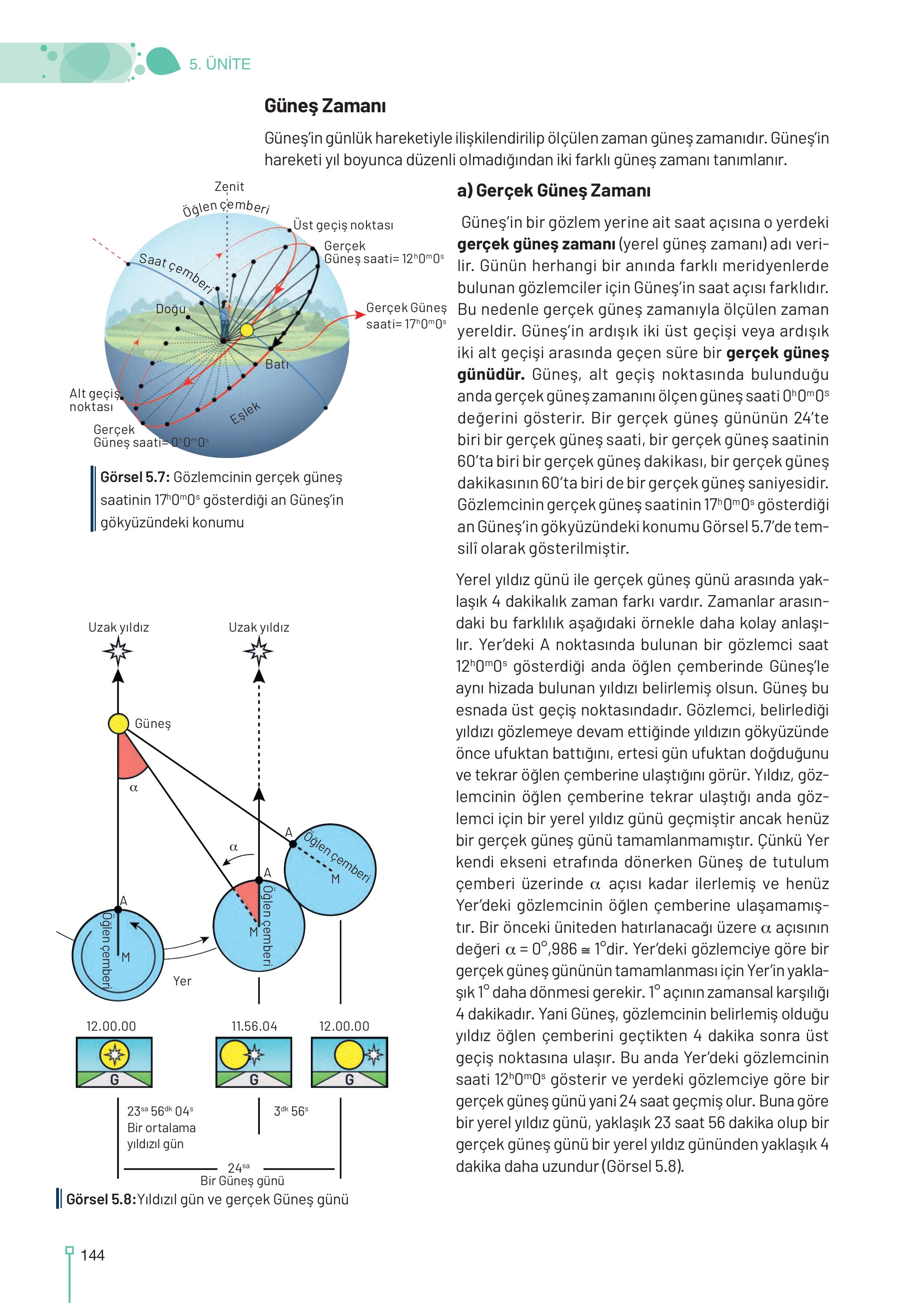 9-10-11-12. Sınıf Meb Yayınları Astronomi Ve Uzay Bilimleri Ders Kitabı Sayfa 144 Cevapları