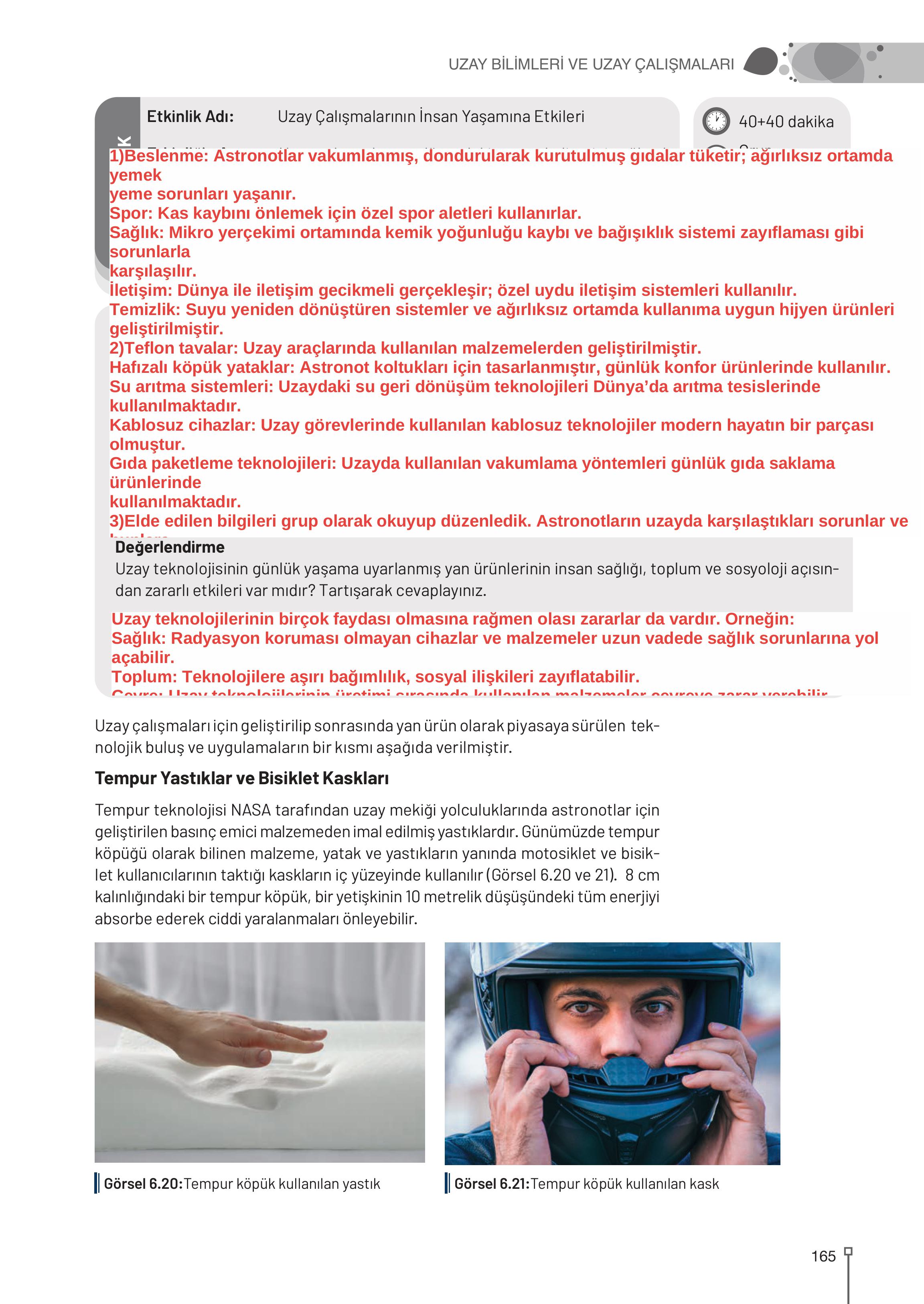 9-10-11-12. Sınıf Meb Yayınları Astronomi Ve Uzay Bilimleri Ders Kitabı Sayfa 165 Cevapları