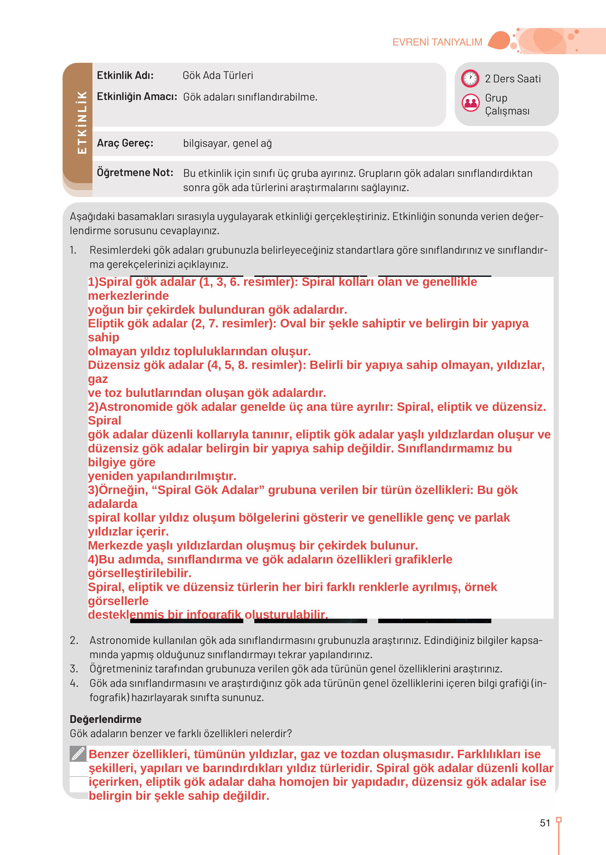 9-10-11-12. Sınıf Meb Yayınları Astronomi Ve Uzay Bilimleri Ders Kitabı Sayfa 51 Cevapları 9-10-11-12. Sınıf Meb Yayınları Astronomi Ve Uzay Bilimleri Ders Kitabı Sayfa 51 Cevapları