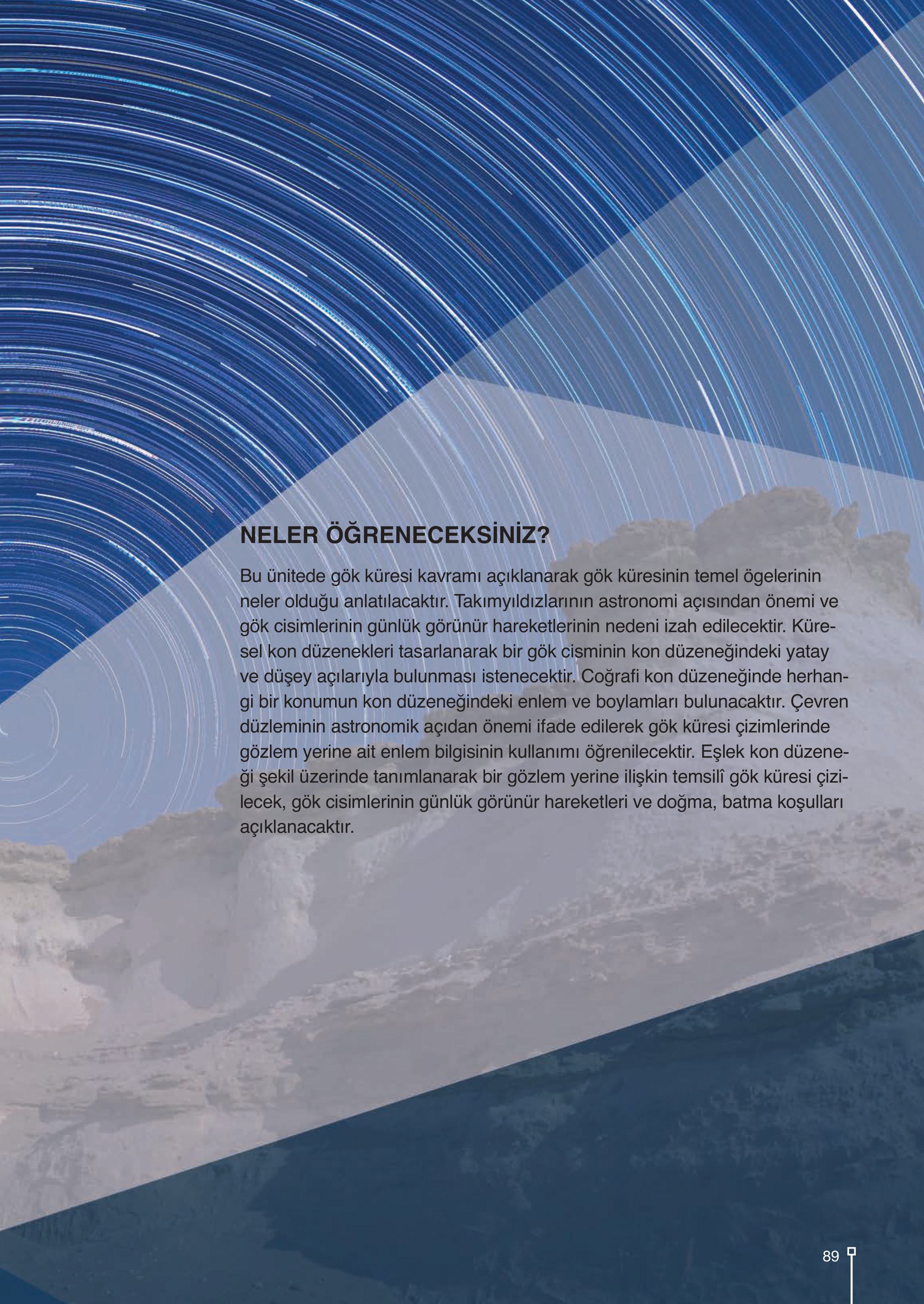 9-10-11-12. Sınıf Meb Yayınları Astronomi Ve Uzay Bilimleri Ders Kitabı Sayfa 89 Cevapları