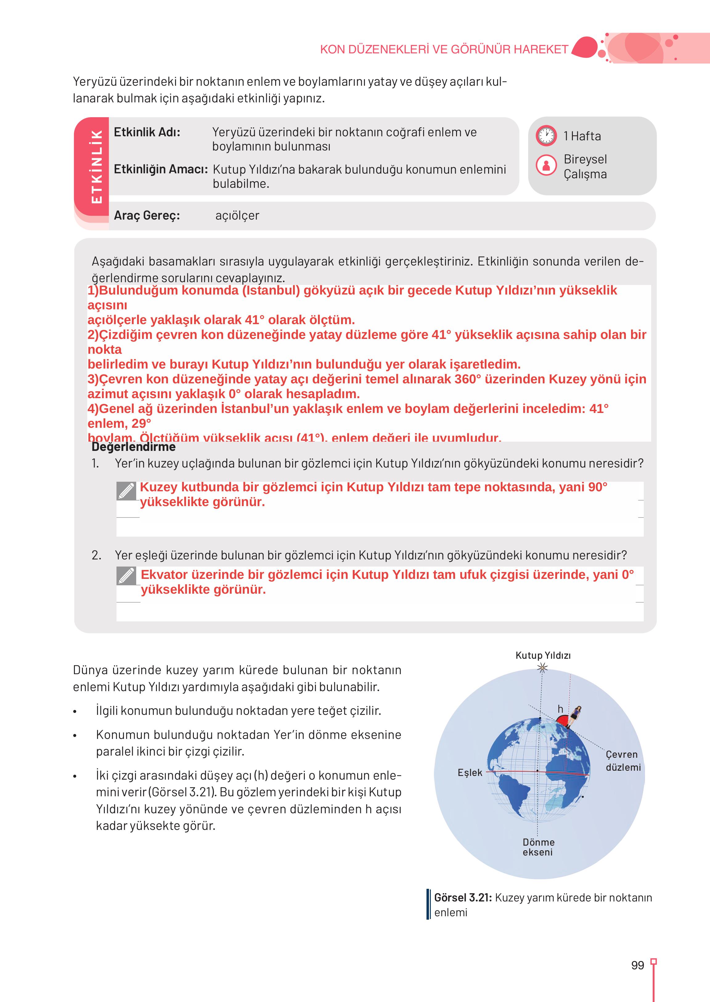 9-10-11-12. Sınıf Meb Yayınları Astronomi Ve Uzay Bilimleri Ders Kitabı Sayfa 99 Cevapları 9-10-11-12. Sınıf Meb Yayınları Astronomi Ve Uzay Bilimleri Ders Kitabı Sayfa 99 Cevapları