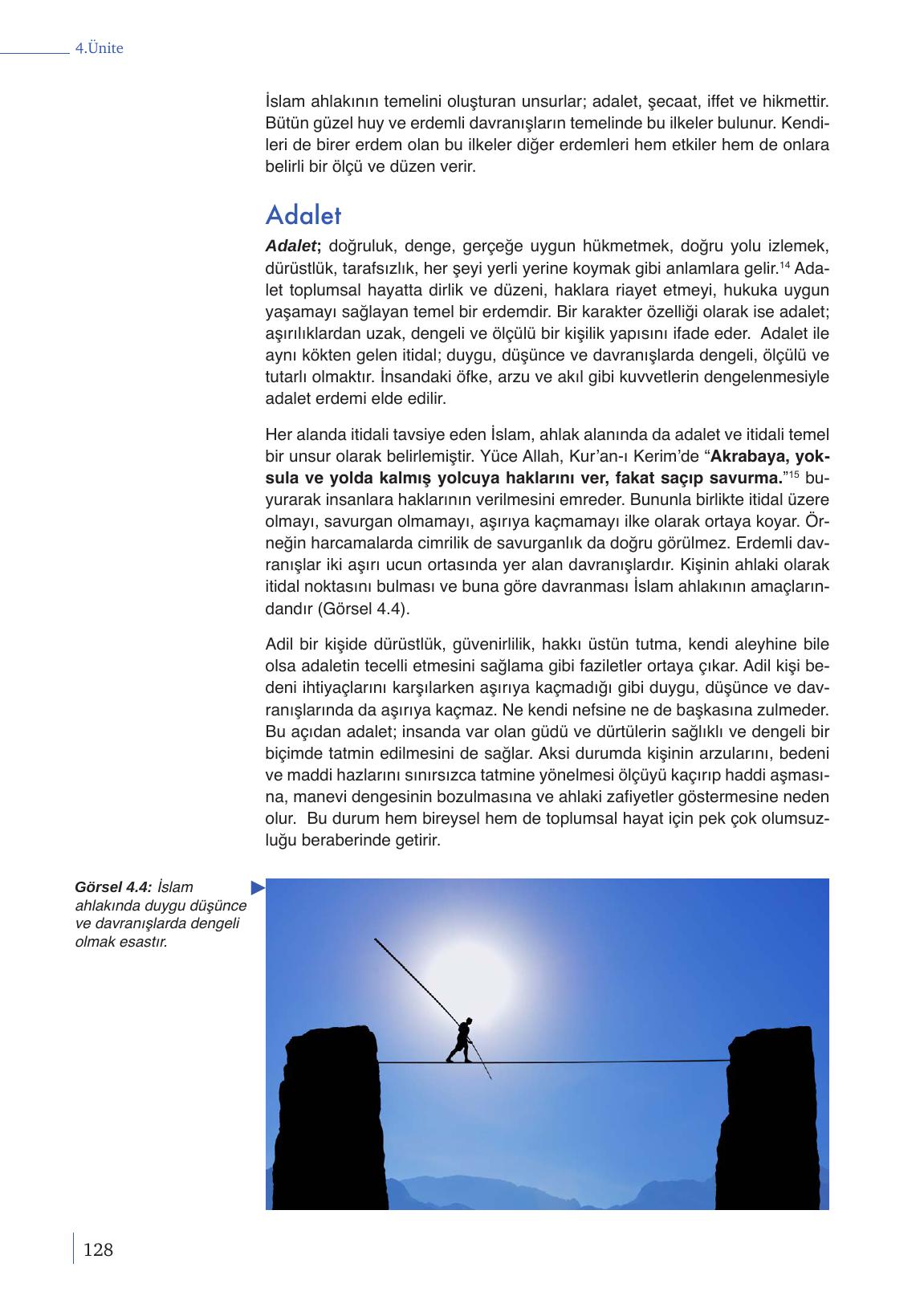 9. Sınıf Meb Yayınları Din Kültürü Ve Ahlak Bilgisi Ders Kitabı Sayfa 128 Cevapları