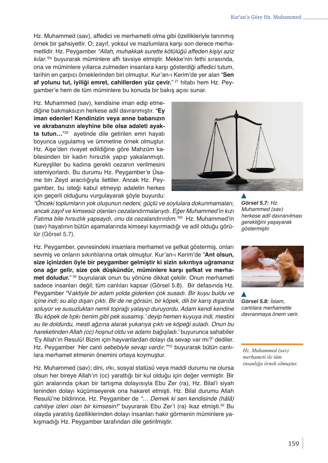 9. Sınıf Meb Yayınları Din Kültürü Ve Ahlak Bilgisi Ders Kitabı Sayfa 159 Cevapları