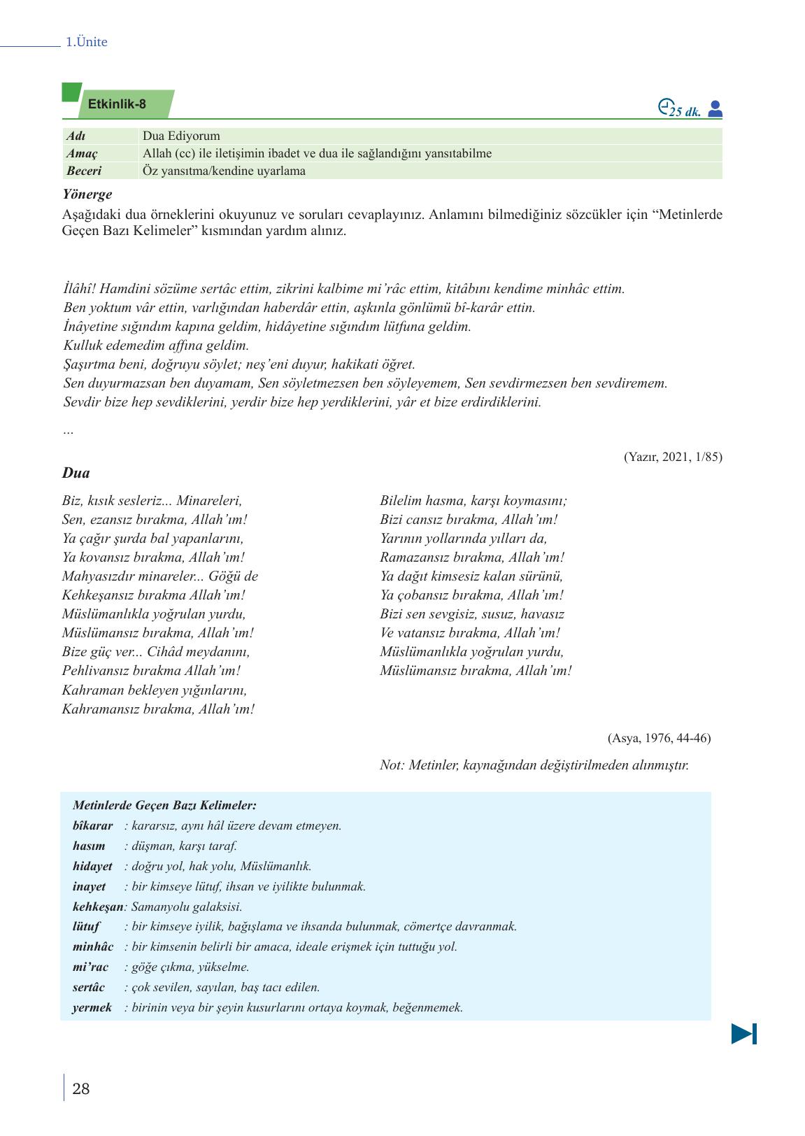 9. Sınıf Meb Yayınları Din Kültürü Ve Ahlak Bilgisi Ders Kitabı Sayfa 28 Cevapları 9. Sınıf Meb Yayınları Din Kültürü Ve Ahlak Bilgisi Ders Kitabı Sayfa 28 Cevapları