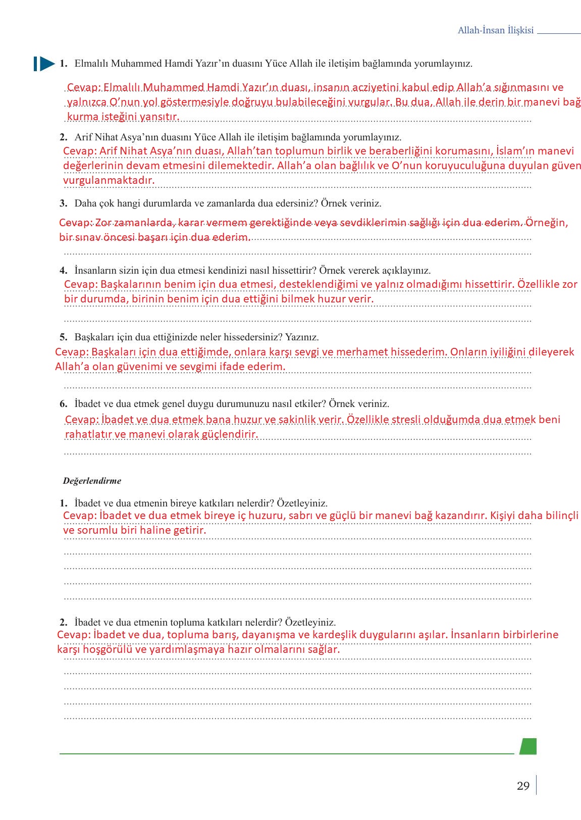9. Sınıf Meb Yayınları Din Kültürü Ve Ahlak Bilgisi Ders Kitabı Sayfa 29 Cevapları 9. Sınıf Meb Yayınları Din Kültürü Ve Ahlak Bilgisi Ders Kitabı Sayfa 29 Cevapları