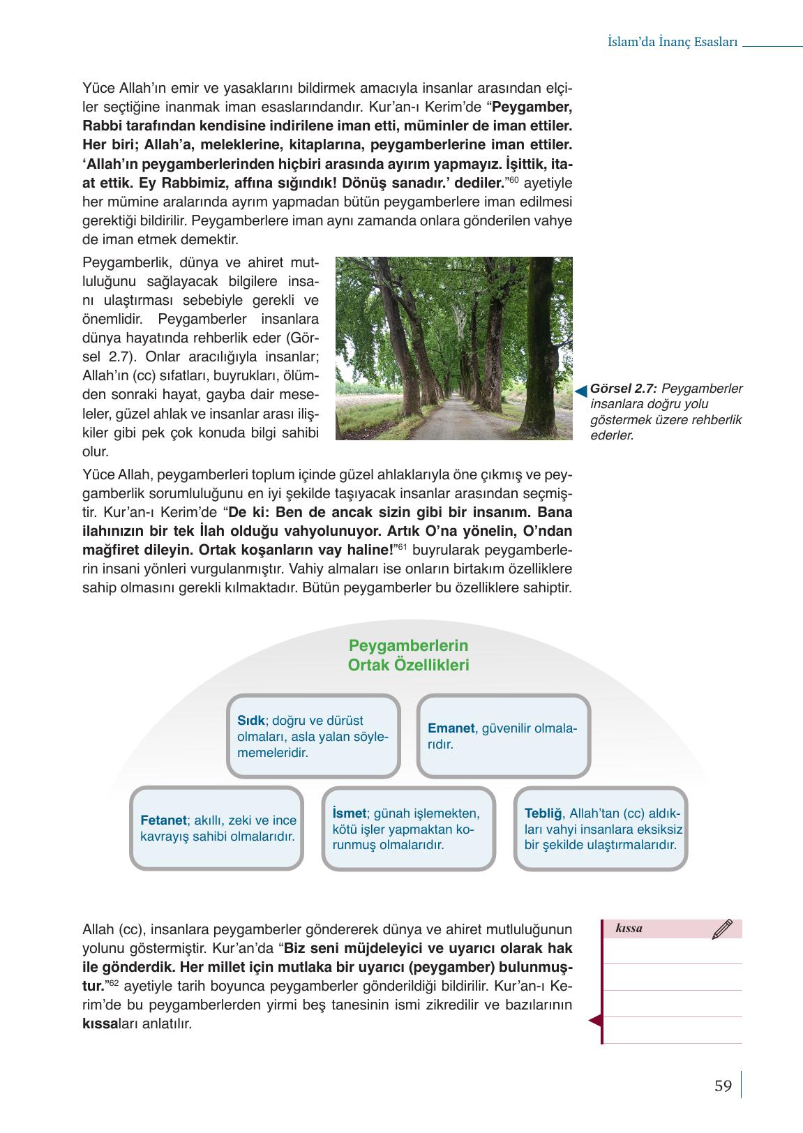 9. Sınıf Meb Yayınları Din Kültürü Ve Ahlak Bilgisi Ders Kitabı Sayfa 59 Cevapları