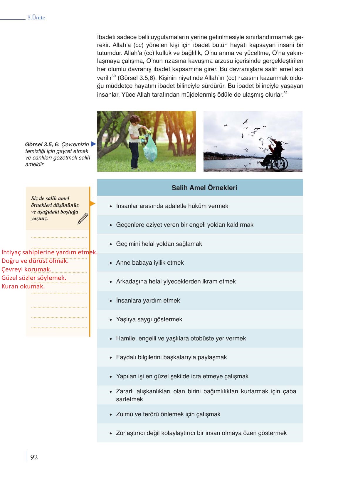 9. Sınıf Meb Yayınları Din Kültürü Ve Ahlak Bilgisi Ders Kitabı Sayfa 92 Cevapları 9. Sınıf Meb Yayınları Din Kültürü Ve Ahlak Bilgisi Ders Kitabı Sayfa 92 Cevapları