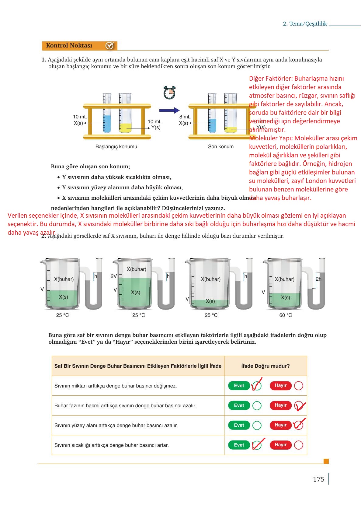 9. Sınıf Meb Yayınları Kimya Ders Kitabı Sayfa 175 Cevapları 9. Sınıf Meb Yayınları Kimya Ders Kitabı Sayfa 175 Cevapları