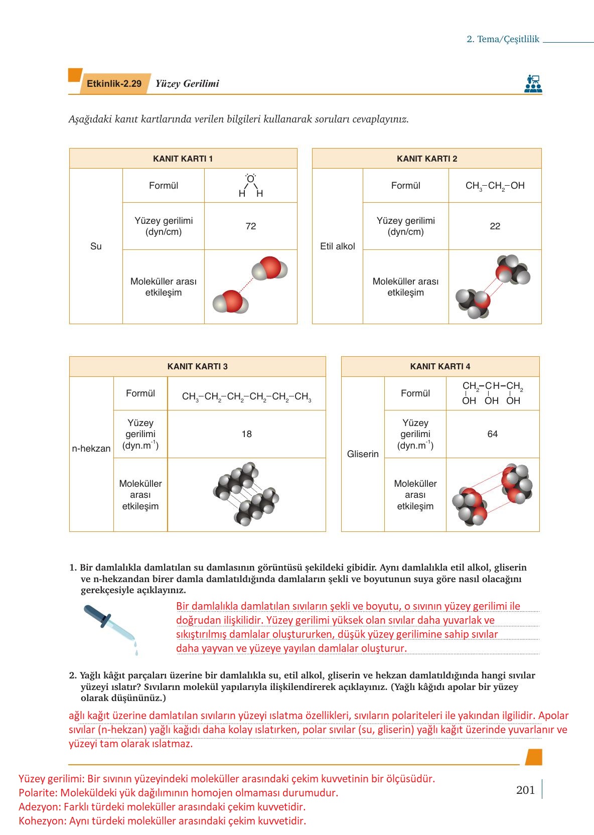 9. Sınıf Meb Yayınları Kimya Ders Kitabı Sayfa 201 Cevapları 9. Sınıf Meb Yayınları Kimya Ders Kitabı Sayfa 201 Cevapları