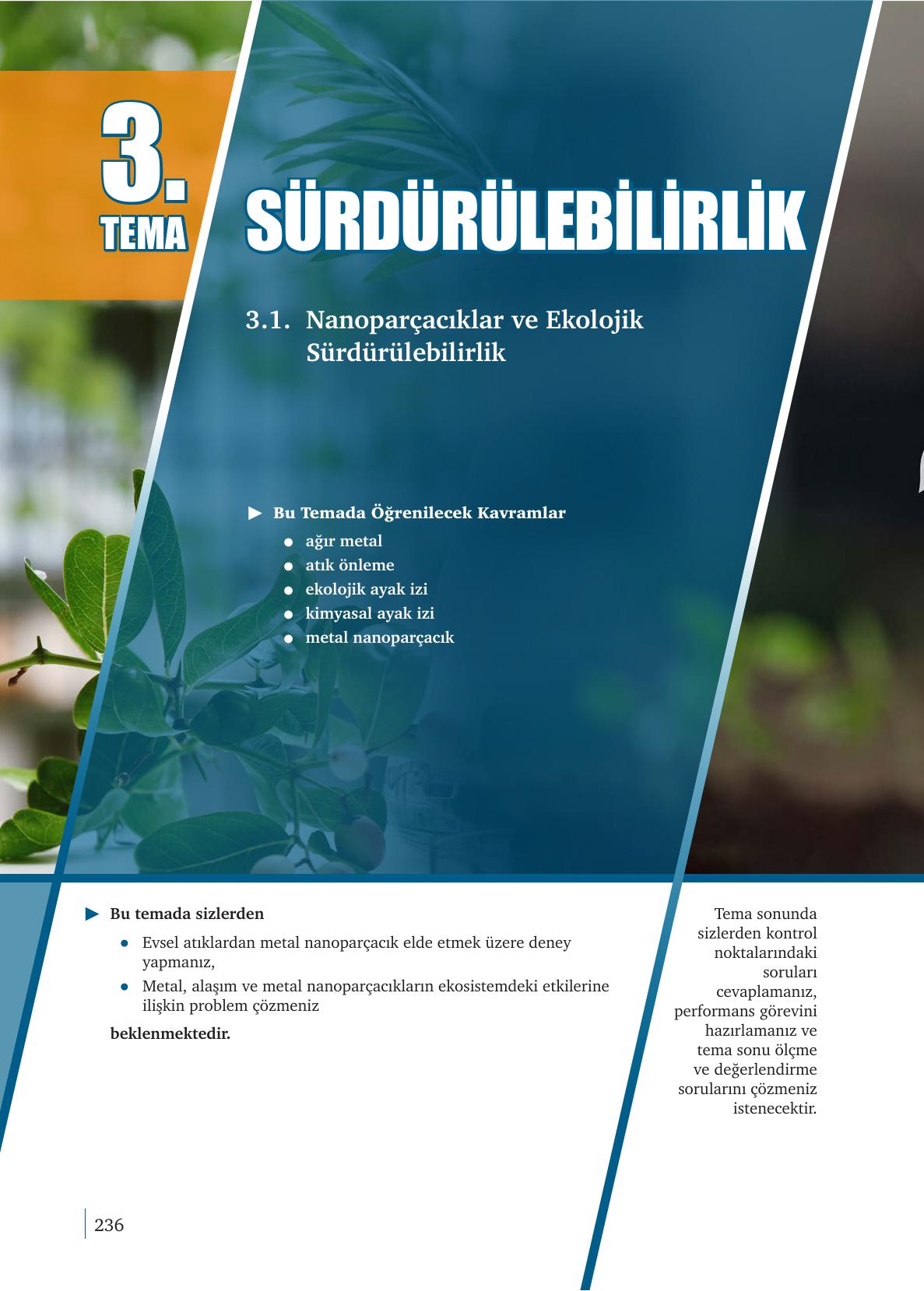 9. Sınıf Meb Yayınları Kimya Ders Kitabı Sayfa 236 Cevapları