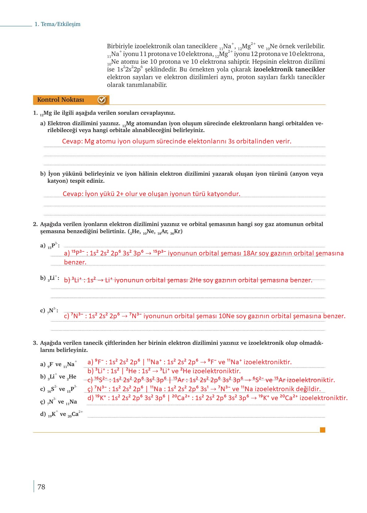 9. Sınıf Meb Yayınları Kimya Ders Kitabı Sayfa 78 Cevapları