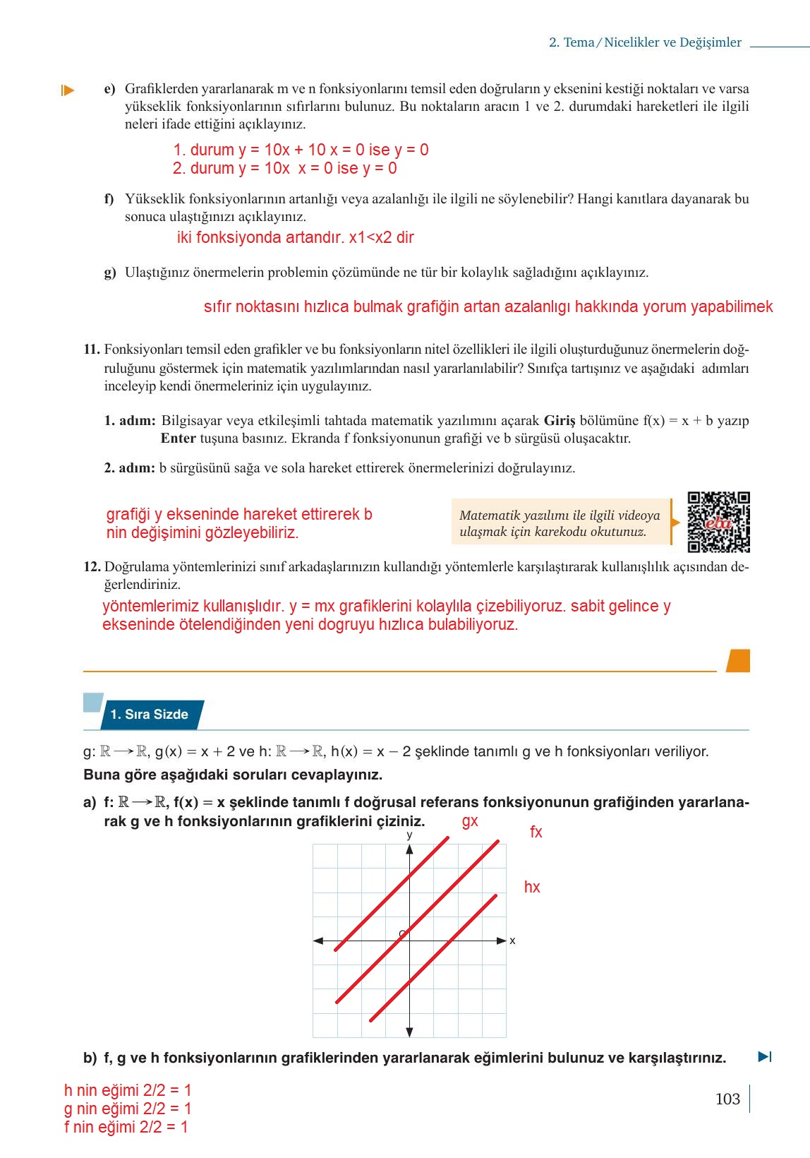 9. Sınıf Meb Yayınları Matematik Ders Kitabı 1. Kitap Sayfa 103 Cevapları 9. Sınıf Meb Yayınları Matematik Ders Kitabı 1. Kitap Sayfa 103 Cevapları