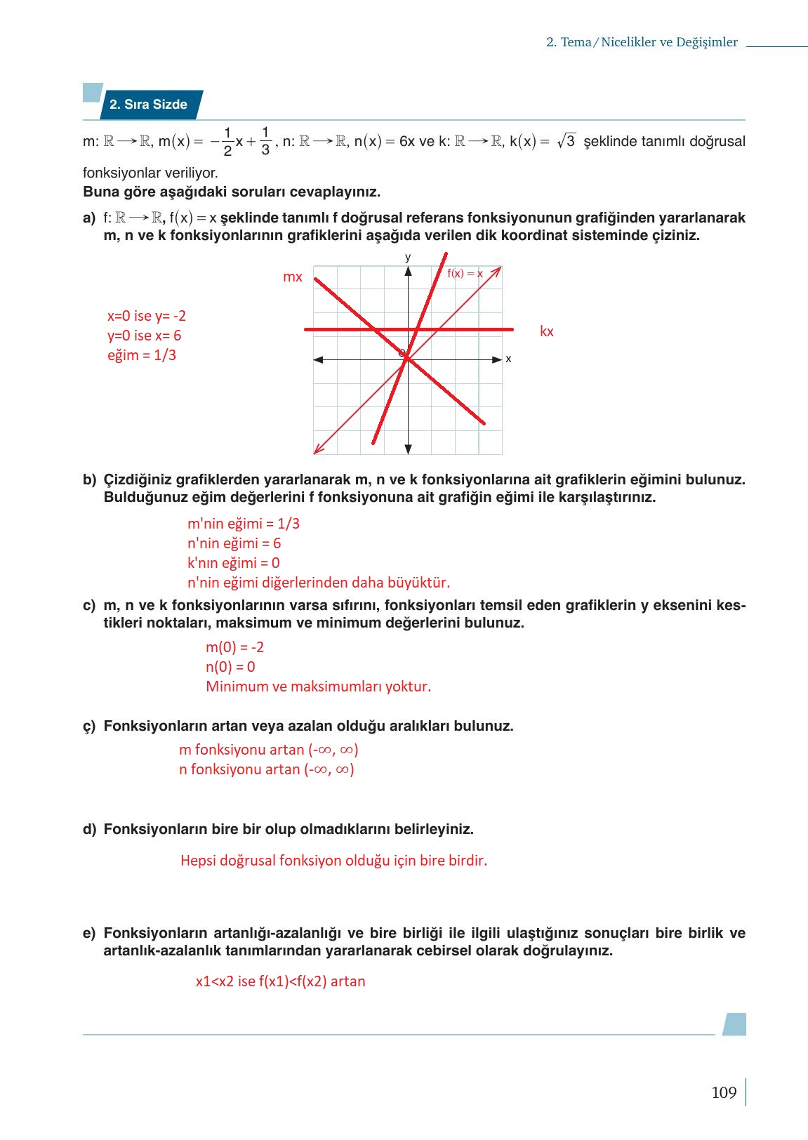 9. Sınıf Meb Yayınları Matematik Ders Kitabı 1. Kitap Sayfa 109 Cevapları 9. Sınıf Meb Yayınları Matematik Ders Kitabı 1. Kitap Sayfa 109 Cevapları