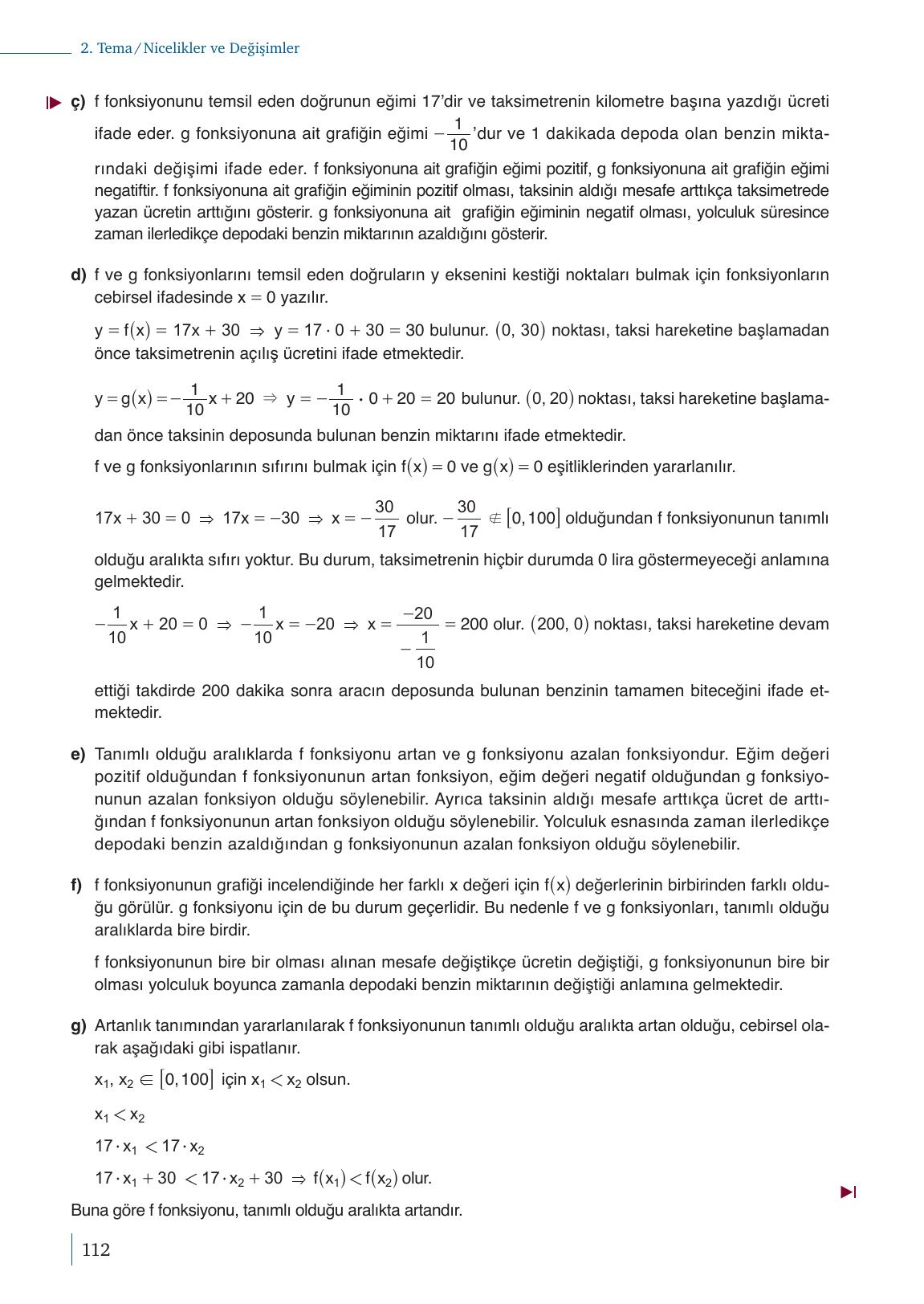 9. Sınıf Meb Yayınları Matematik Ders Kitabı 1. Kitap Sayfa 112 Cevapları 9. Sınıf Meb Yayınları Matematik Ders Kitabı 1. Kitap Sayfa 112 Cevapları