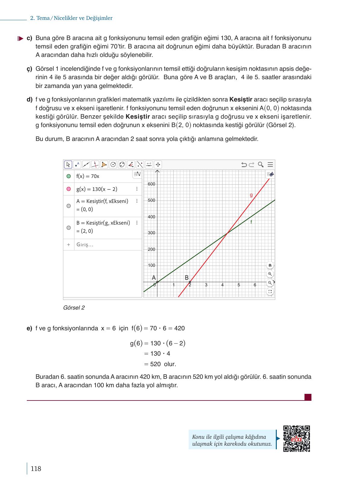 9. Sınıf Meb Yayınları Matematik Ders Kitabı 1. Kitap Sayfa 118 Cevapları