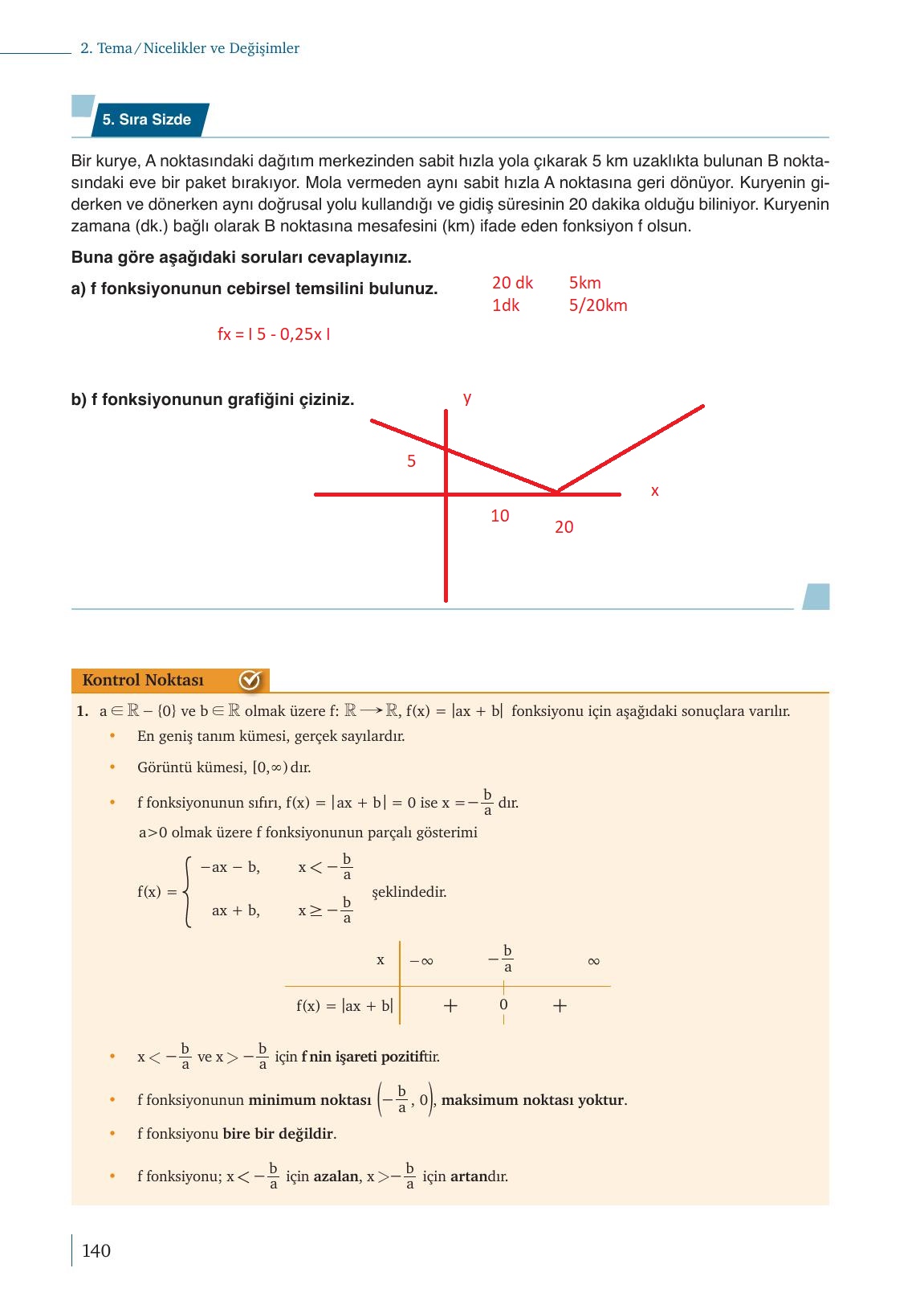 9. Sınıf Meb Yayınları Matematik Ders Kitabı 1. Kitap Sayfa 140 Cevapları