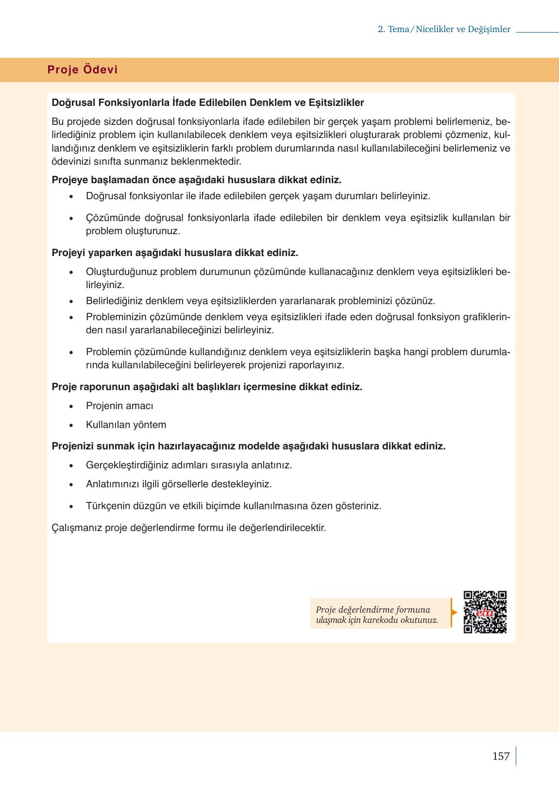 9. Sınıf Meb Yayınları Matematik Ders Kitabı 1. Kitap Sayfa 157 Cevapları 9. Sınıf Meb Yayınları Matematik Ders Kitabı 1. Kitap Sayfa 157 Cevapları