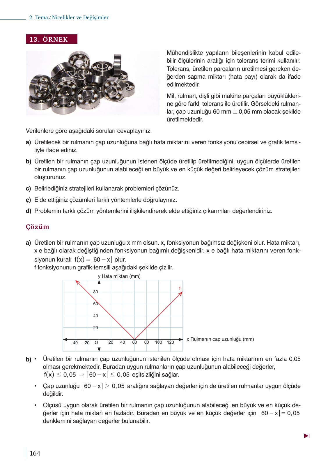 9. Sınıf Meb Yayınları Matematik Ders Kitabı 1. Kitap Sayfa 164 Cevapları 9. Sınıf Meb Yayınları Matematik Ders Kitabı 1. Kitap Sayfa 164 Cevapları