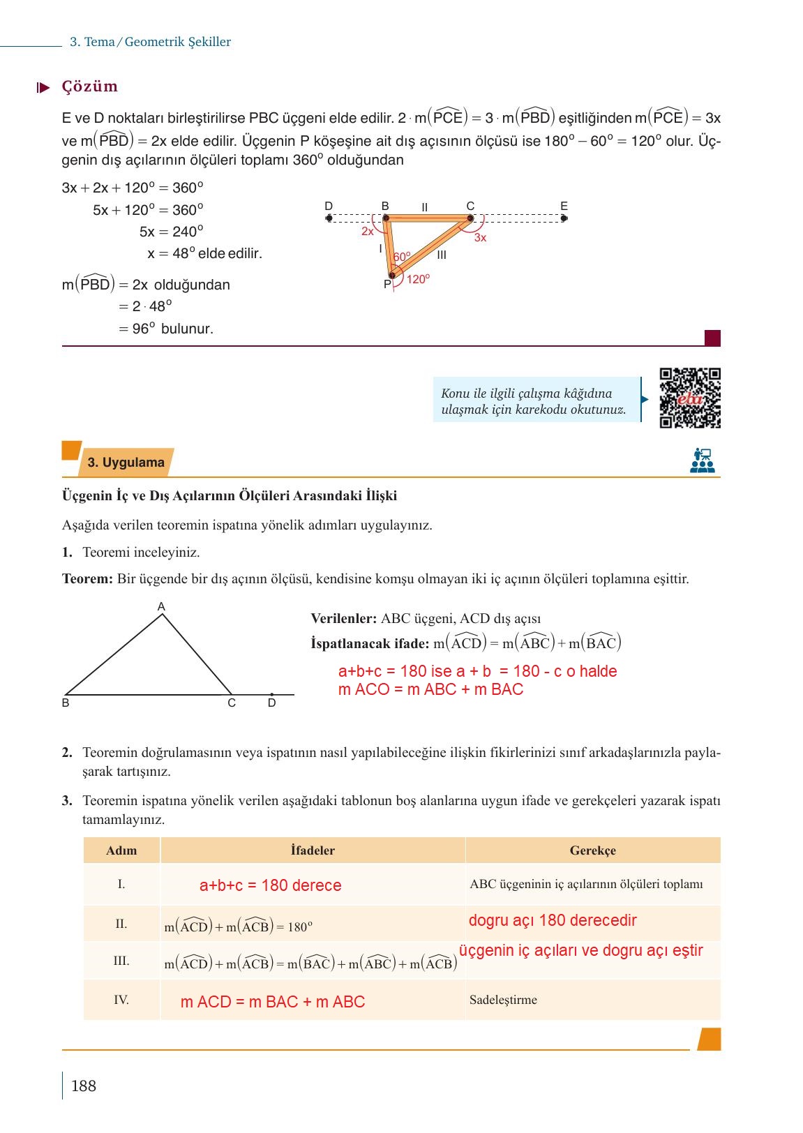 9. Sınıf Meb Yayınları Matematik Ders Kitabı 1. Kitap Sayfa 188 Cevapları