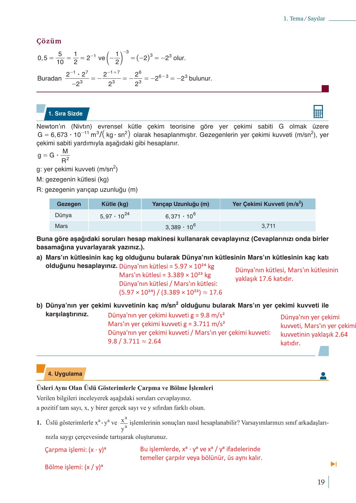 9. Sınıf Meb Yayınları Matematik Ders Kitabı 1. Kitap Sayfa 19 Cevapları