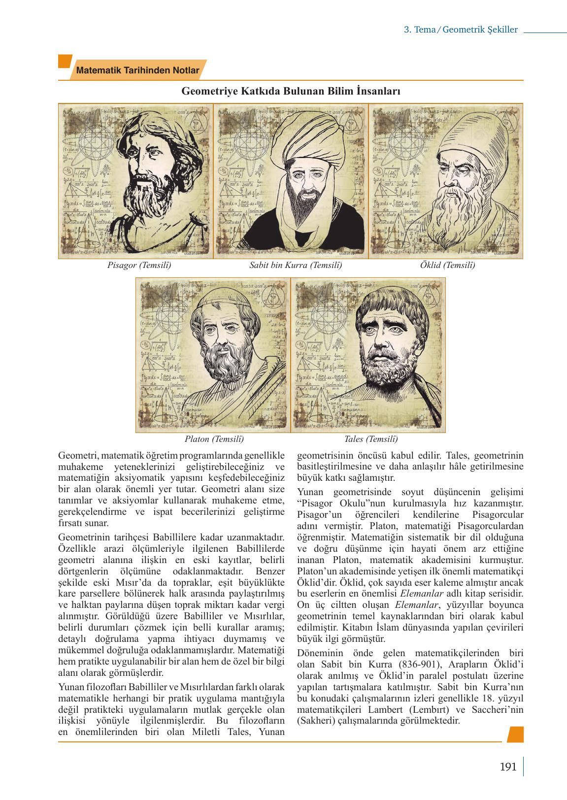 9. Sınıf Meb Yayınları Matematik Ders Kitabı 1. Kitap Sayfa 191 Cevapları