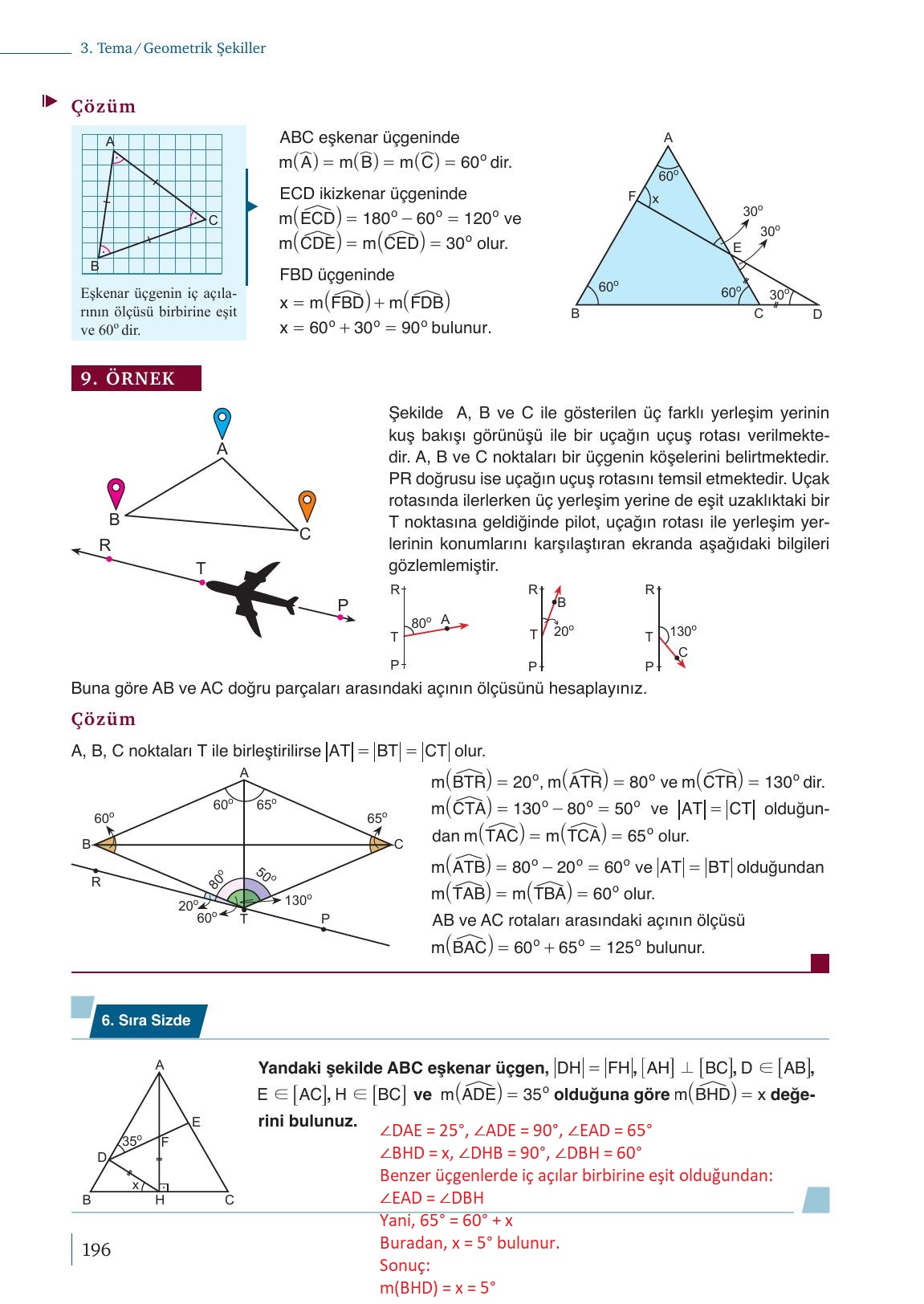 9. Sınıf Meb Yayınları Matematik Ders Kitabı 1. Kitap Sayfa 196 Cevapları