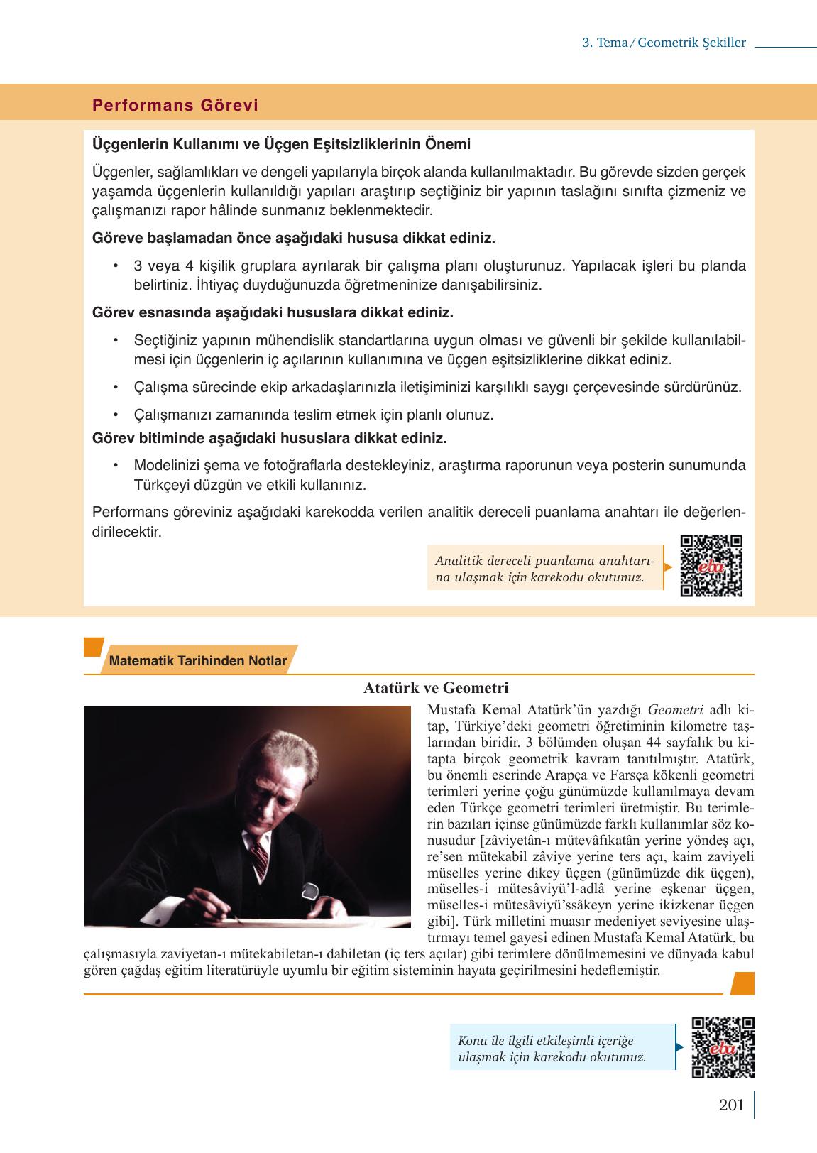 9. Sınıf Meb Yayınları Matematik Ders Kitabı 1. Kitap Sayfa 201 Cevapları