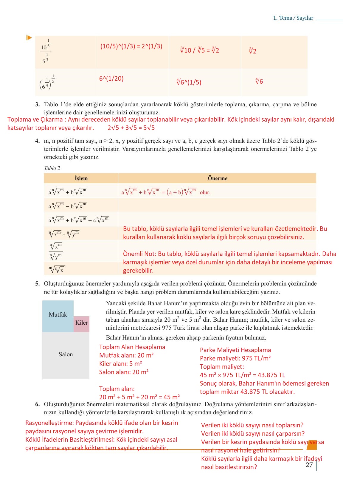 9. Sınıf Meb Yayınları Matematik Ders Kitabı 1. Kitap Sayfa 27 Cevapları 9. Sınıf Meb Yayınları Matematik Ders Kitabı 1. Kitap Sayfa 27 Cevapları
