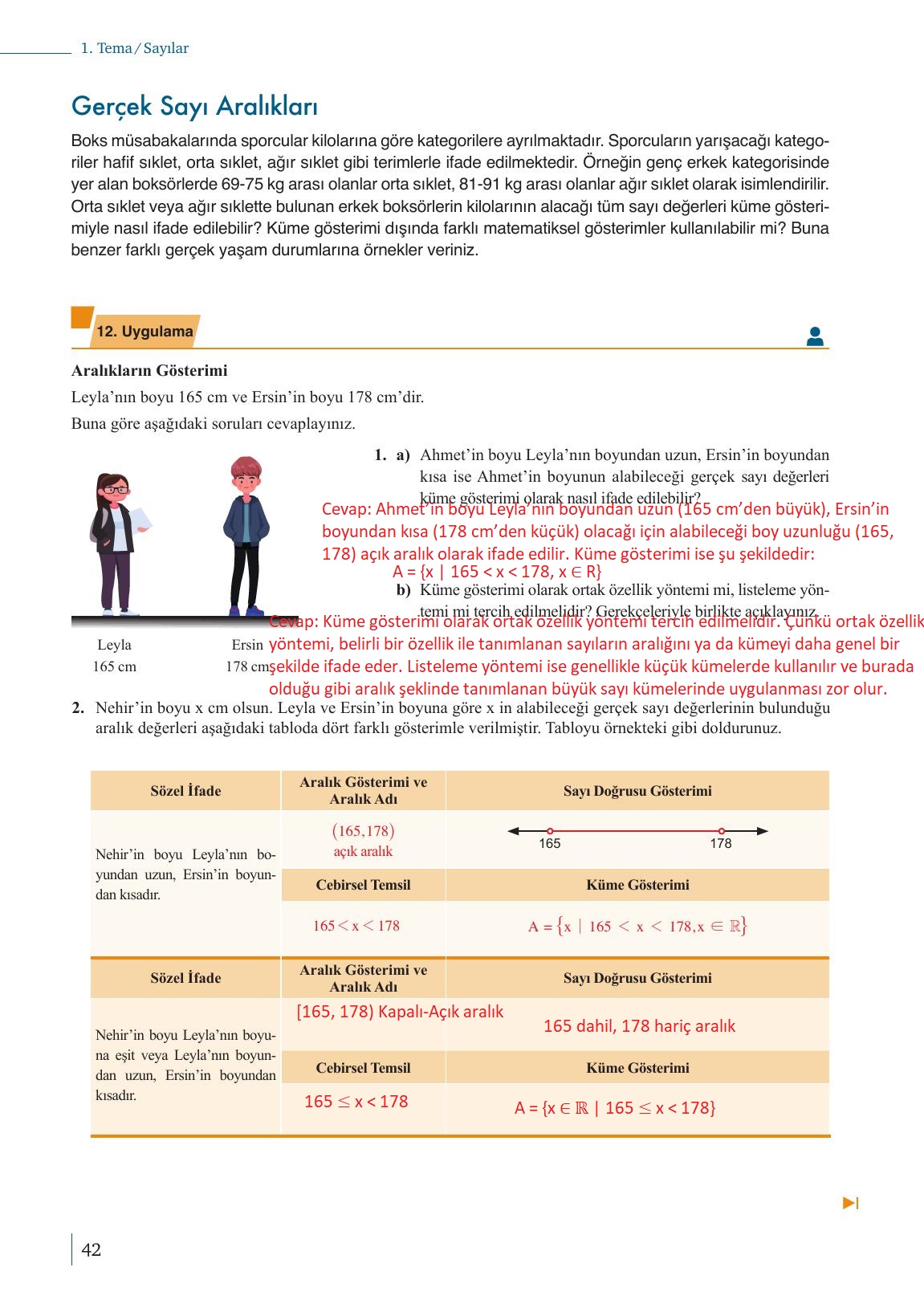 9. Sınıf Meb Yayınları Matematik Ders Kitabı 1. Kitap Sayfa 42 Cevapları
