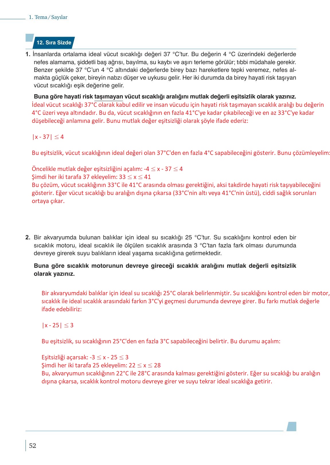 9. Sınıf Meb Yayınları Matematik Ders Kitabı 1. Kitap Sayfa 52 Cevapları 9. Sınıf Meb Yayınları Matematik Ders Kitabı 1. Kitap Sayfa 52 Cevapları