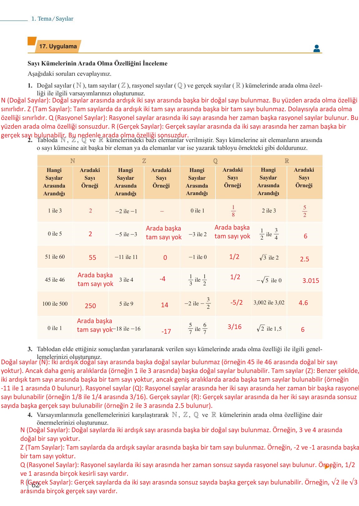 9. Sınıf Meb Yayınları Matematik Ders Kitabı 1. Kitap Sayfa 62 Cevapları 9. Sınıf Meb Yayınları Matematik Ders Kitabı 1. Kitap Sayfa 62 Cevapları