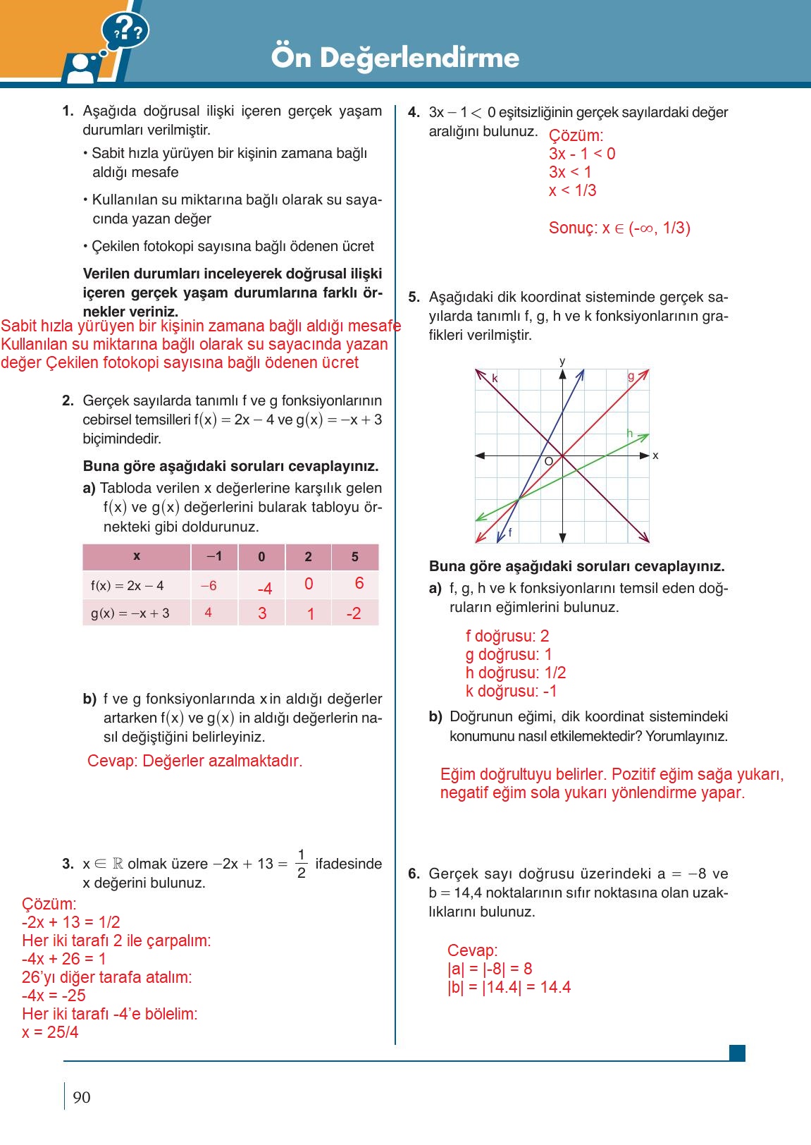 9. Sınıf Meb Yayınları Matematik Ders Kitabı 1. Kitap Sayfa 90 Cevapları 9. Sınıf Meb Yayınları Matematik Ders Kitabı 1. Kitap Sayfa 90 Cevapları