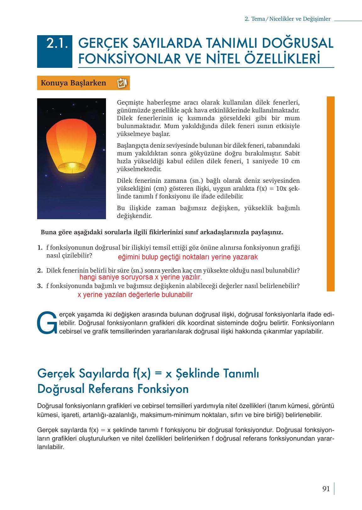 9. Sınıf Meb Yayınları Matematik Ders Kitabı 1. Kitap Sayfa 91 Cevapları 9. Sınıf Meb Yayınları Matematik Ders Kitabı 1. Kitap Sayfa 91 Cevapları