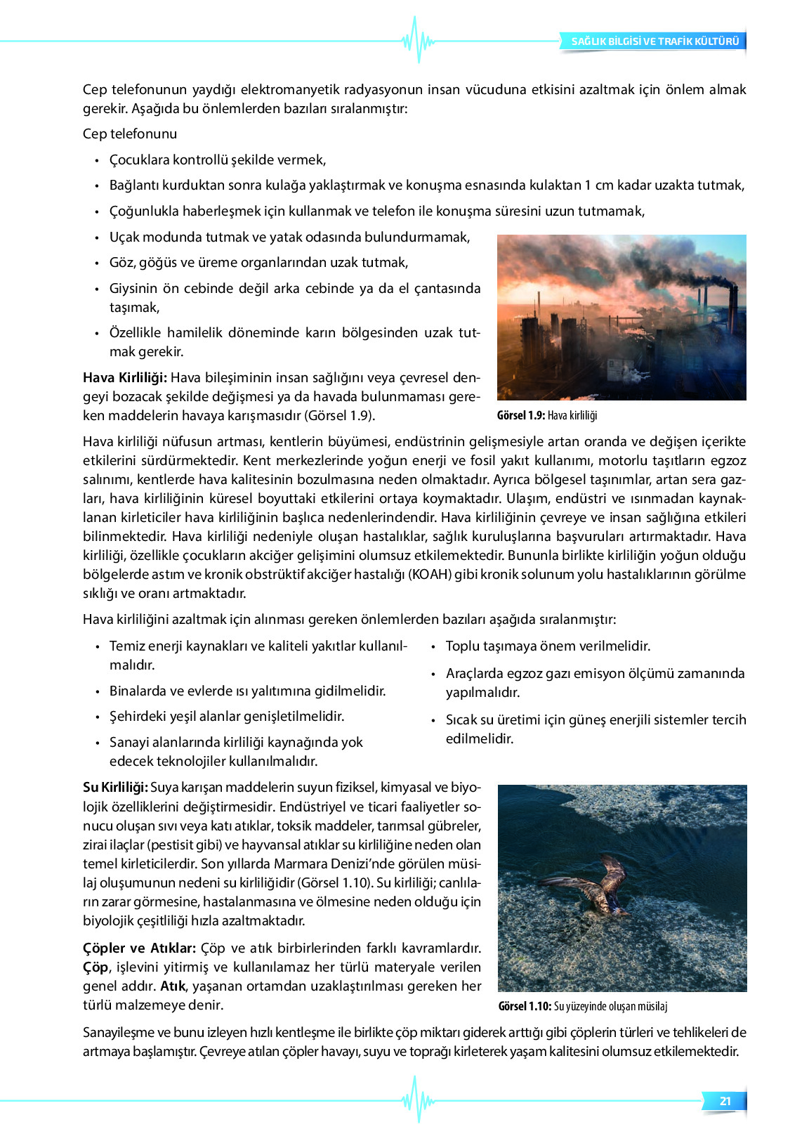 9. Sınıf Meb Yayınları Sağlık Bilgisi Ve Trafik Kültürü Ders Kitabı Sayfa 21 Cevapları