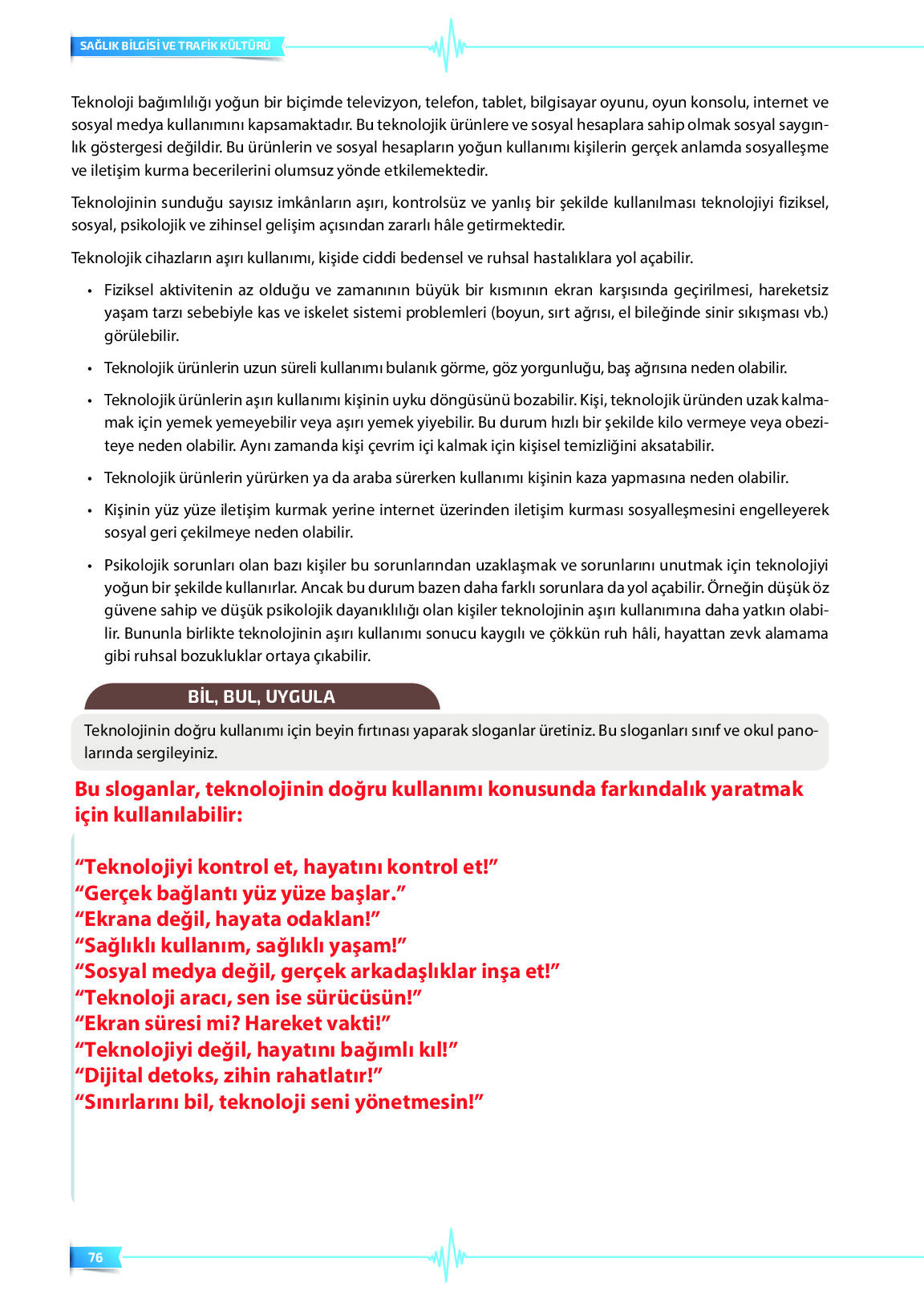9. Sınıf Meb Yayınları Sağlık Bilgisi Ve Trafik Kültürü Ders Kitabı Sayfa 76 Cevapları 9. Sınıf Meb Yayınları Sağlık Bilgisi Ve Trafik Kültürü Ders Kitabı Sayfa 76 Cevapları