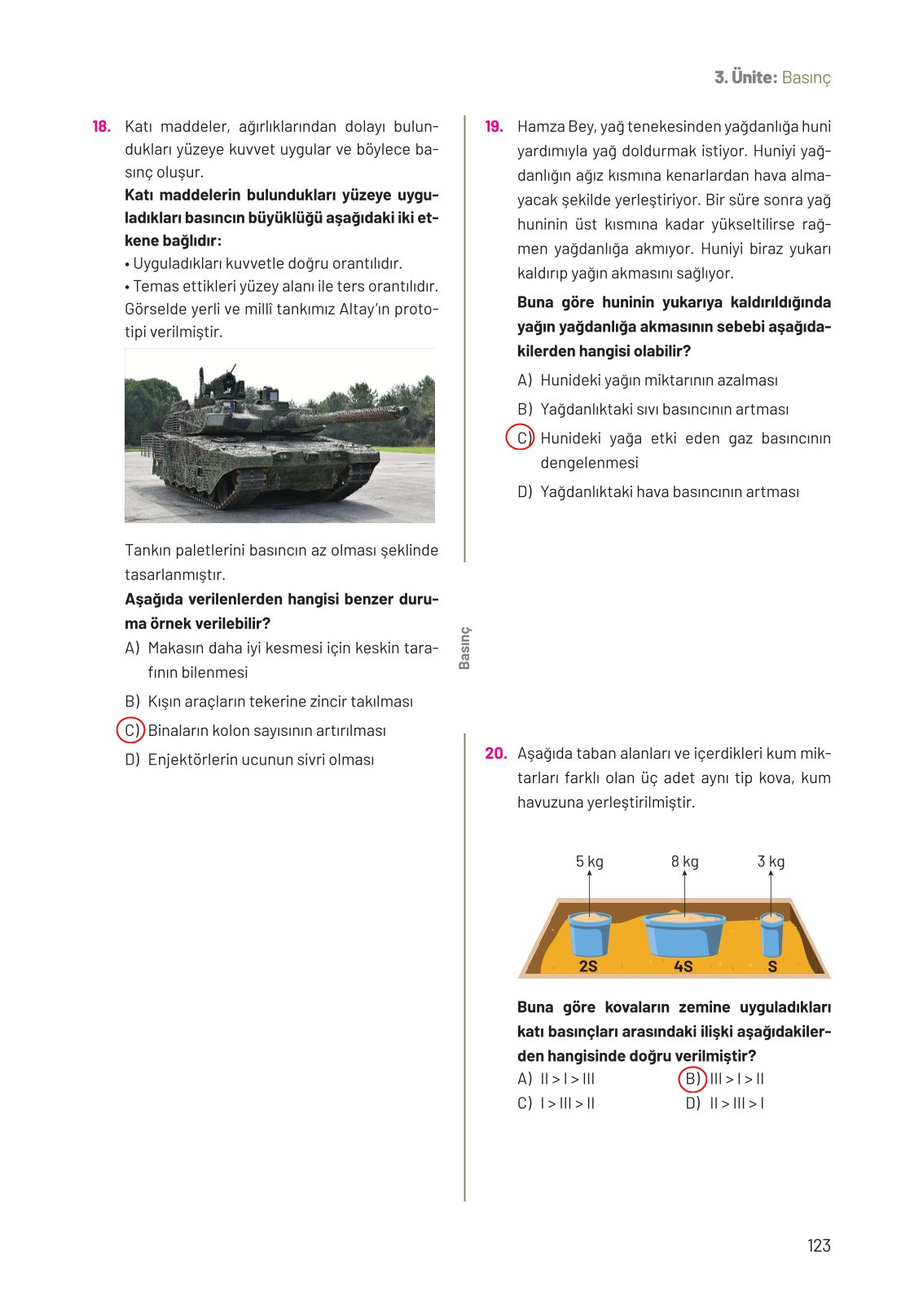 8. Sınıf Hecce Yayıncılık Fen Bilimleri Ders Kitabı Sayfa 123 Cevapları 8. Sınıf Hecce Yayıncılık Fen Bilimleri Ders Kitabı Sayfa 123 Cevapları