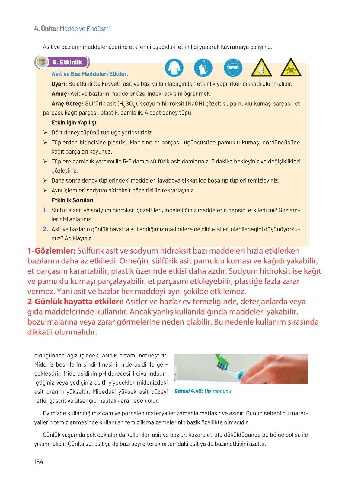 8. Sınıf Hecce Yayıncılık Fen Bilimleri Ders Kitabı Sayfa 154 Cevapları 8. Sınıf Hecce Yayıncılık Fen Bilimleri Ders Kitabı Sayfa 154 Cevapları